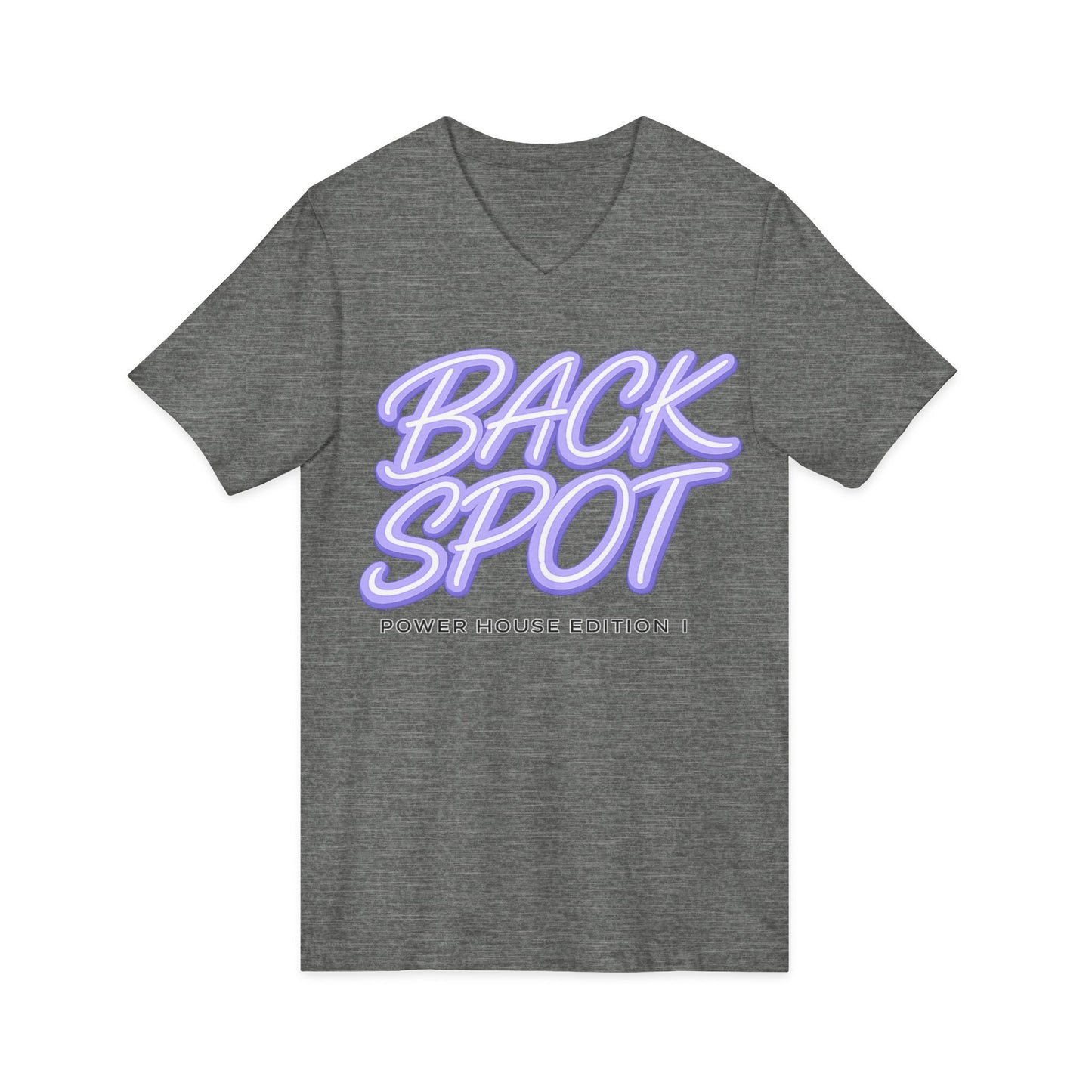Back spot Jersey Short Sleeve V-Neck Tee