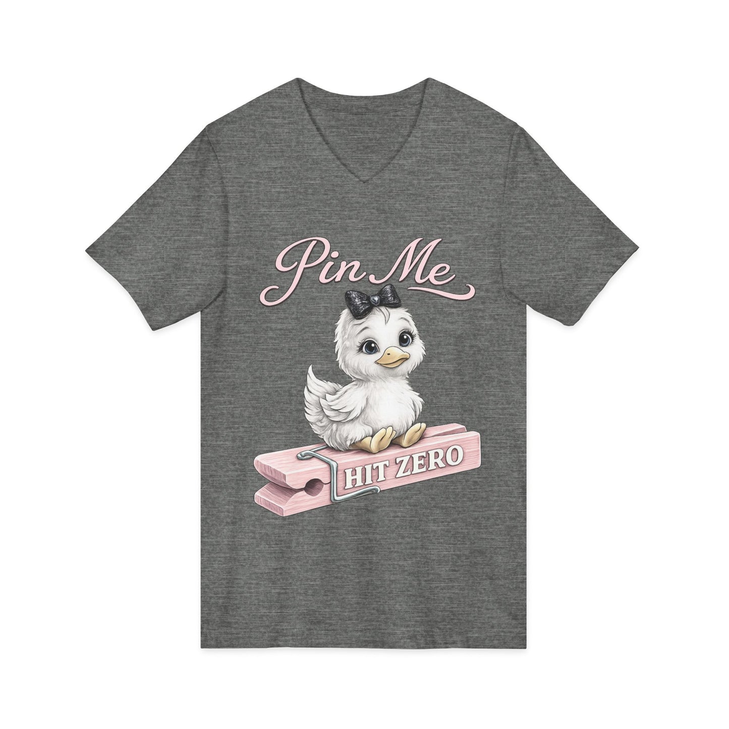 Pin me Jersey Short Sleeve V-Neck Tee
