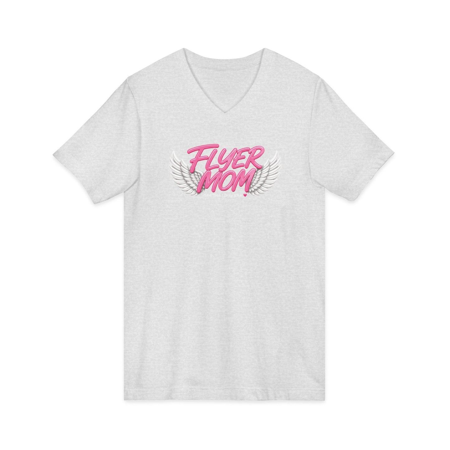 Flyer mom Jersey Short Sleeve V-Neck Tee