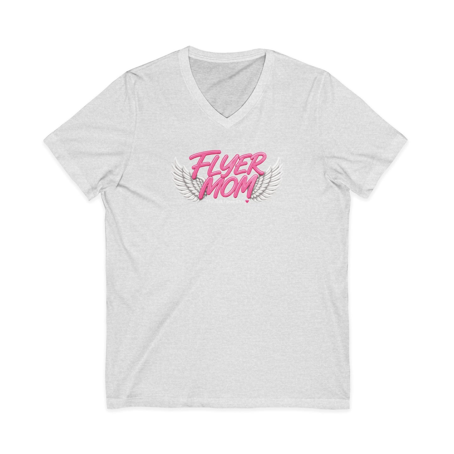 Flyer mom Jersey Short Sleeve V-Neck Tee