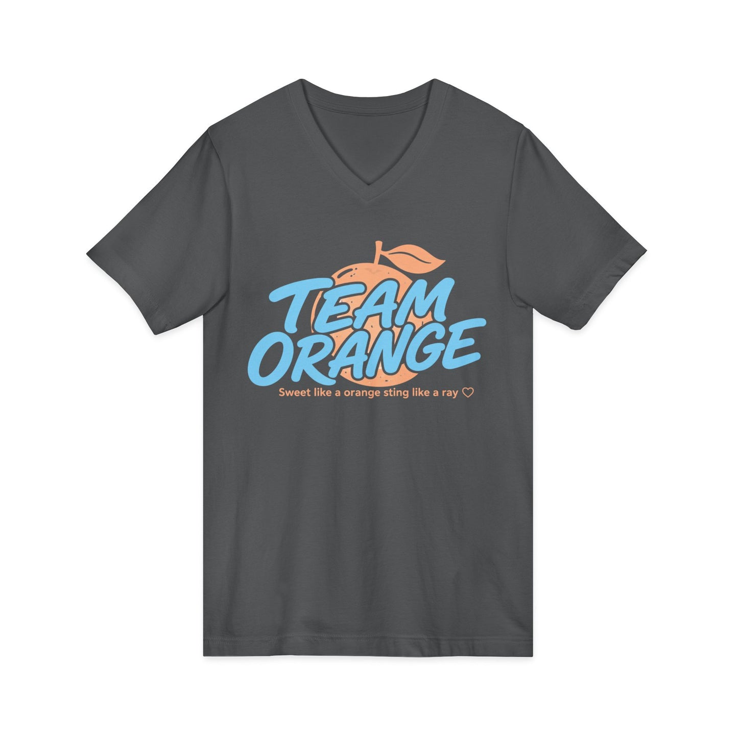 Tribute team orange Jersey Short Sleeve V-Neck Tee