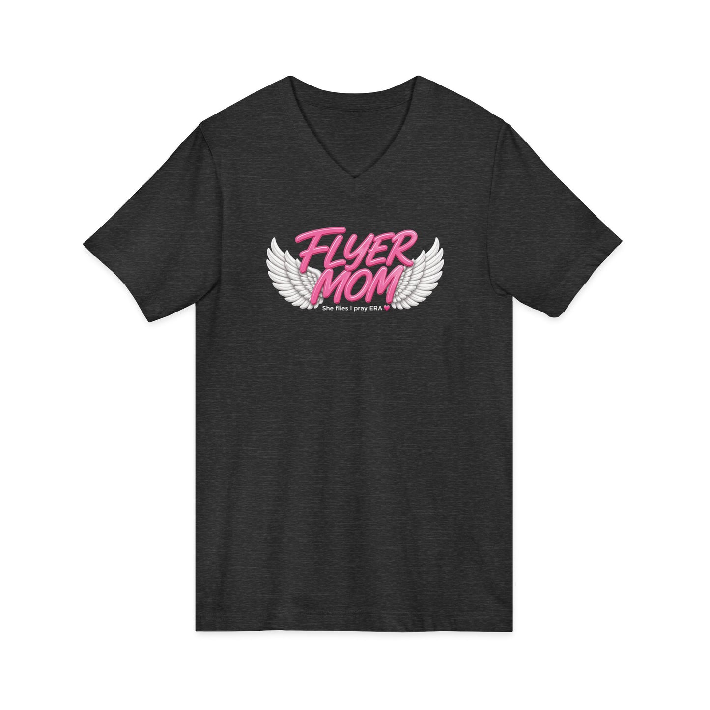 Flyer mom Jersey Short Sleeve V-Neck Tee