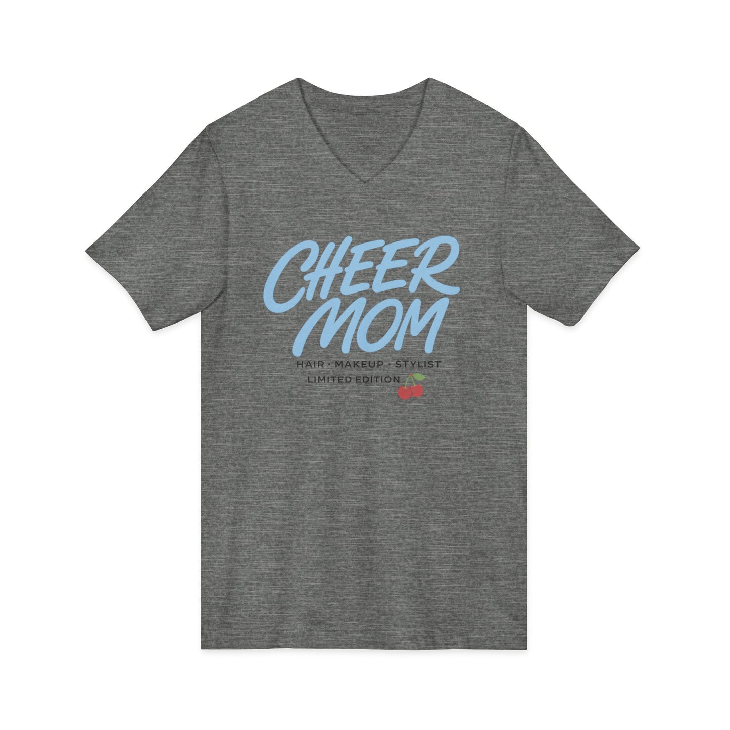 Cheer mom Jersey Short Sleeve V-Neck Tee