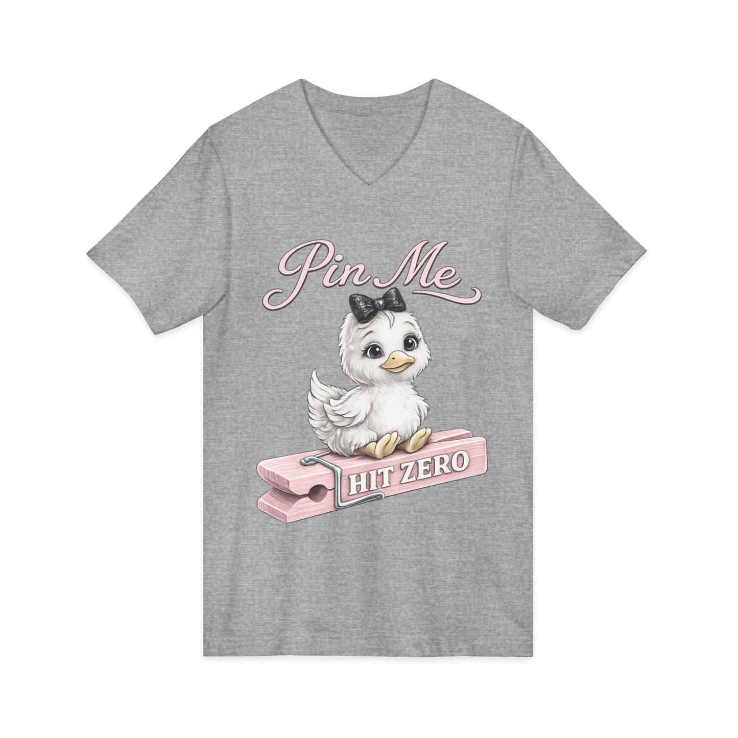 Pin me Jersey Short Sleeve V-Neck Tee