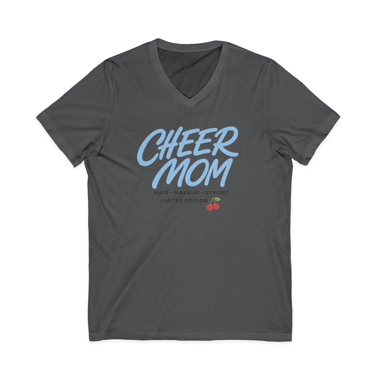 Cheer mom Jersey Short Sleeve V-Neck Tee