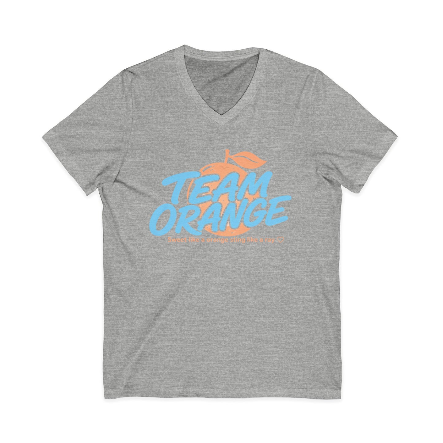 Tribute team orange Jersey Short Sleeve V-Neck Tee