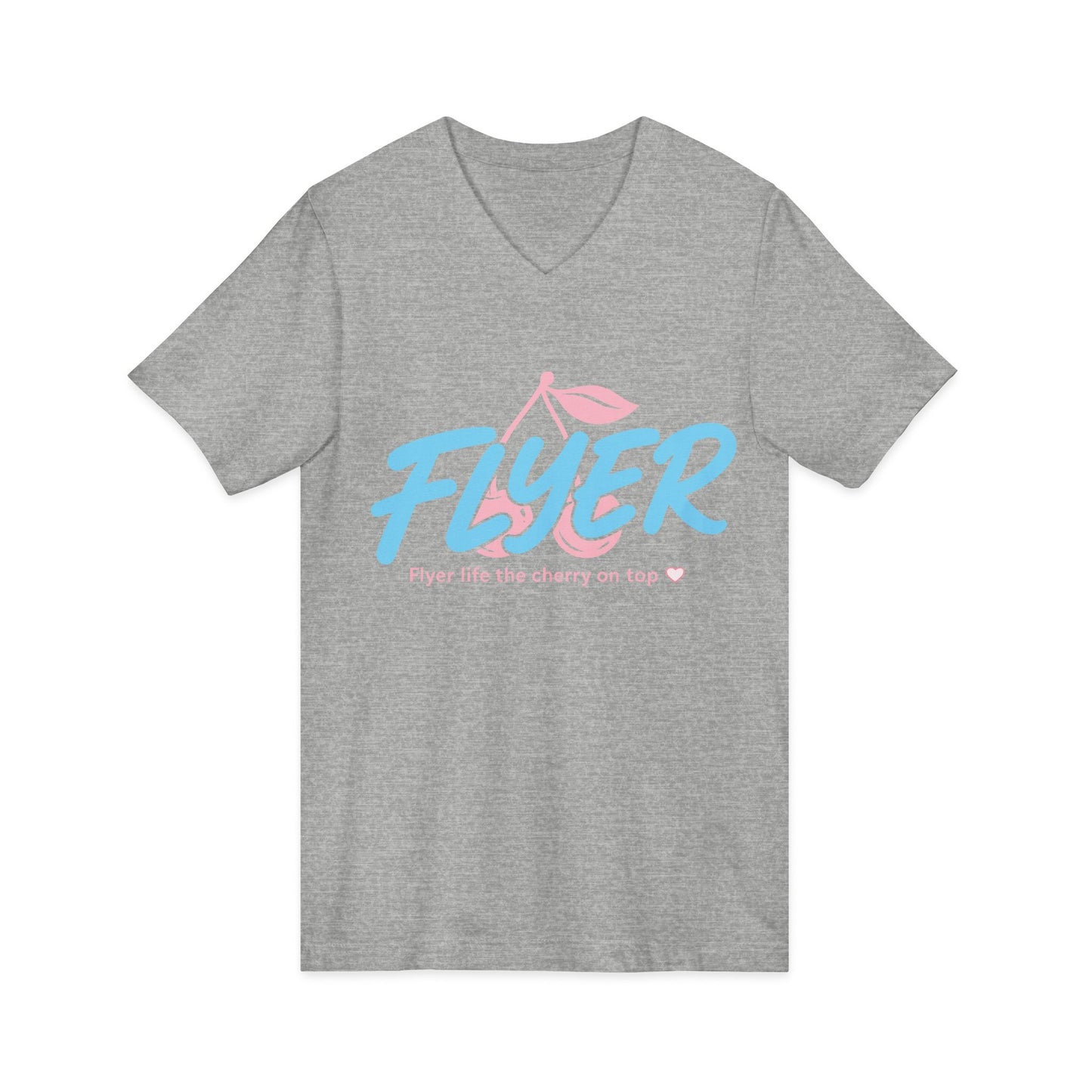 Flyer cherry on top Jersey Short Sleeve V-Neck Tee