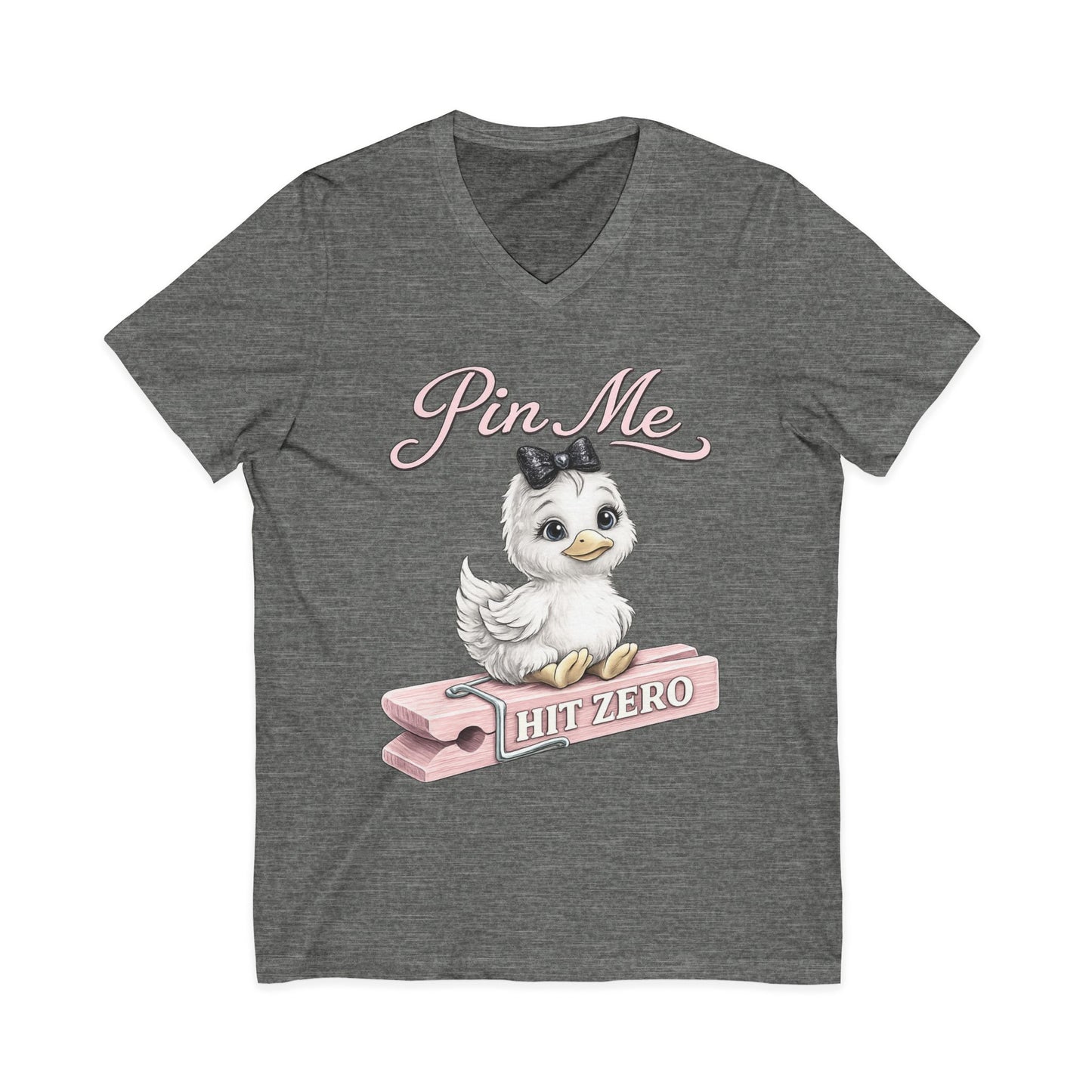 Pin me Jersey Short Sleeve V-Neck Tee
