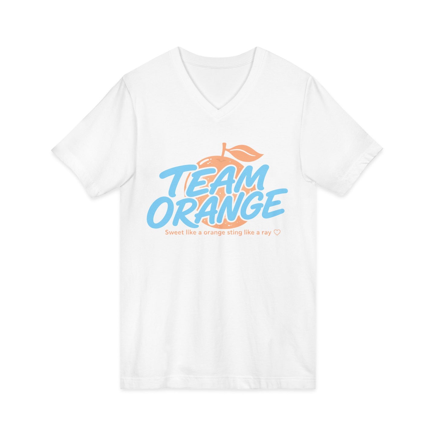 Tribute team orange Jersey Short Sleeve V-Neck Tee