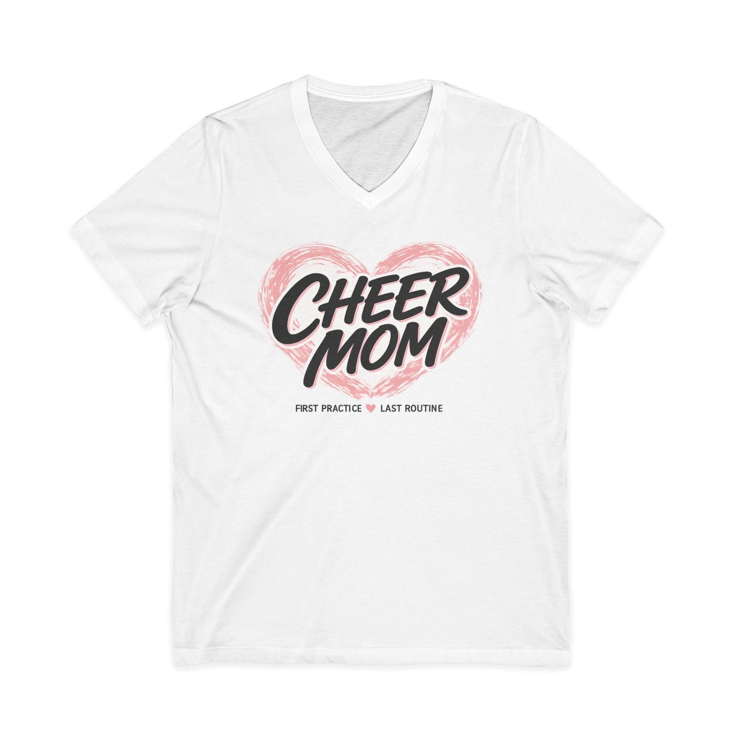 Cheer mom Jersey Short Sleeve V-Neck Tee