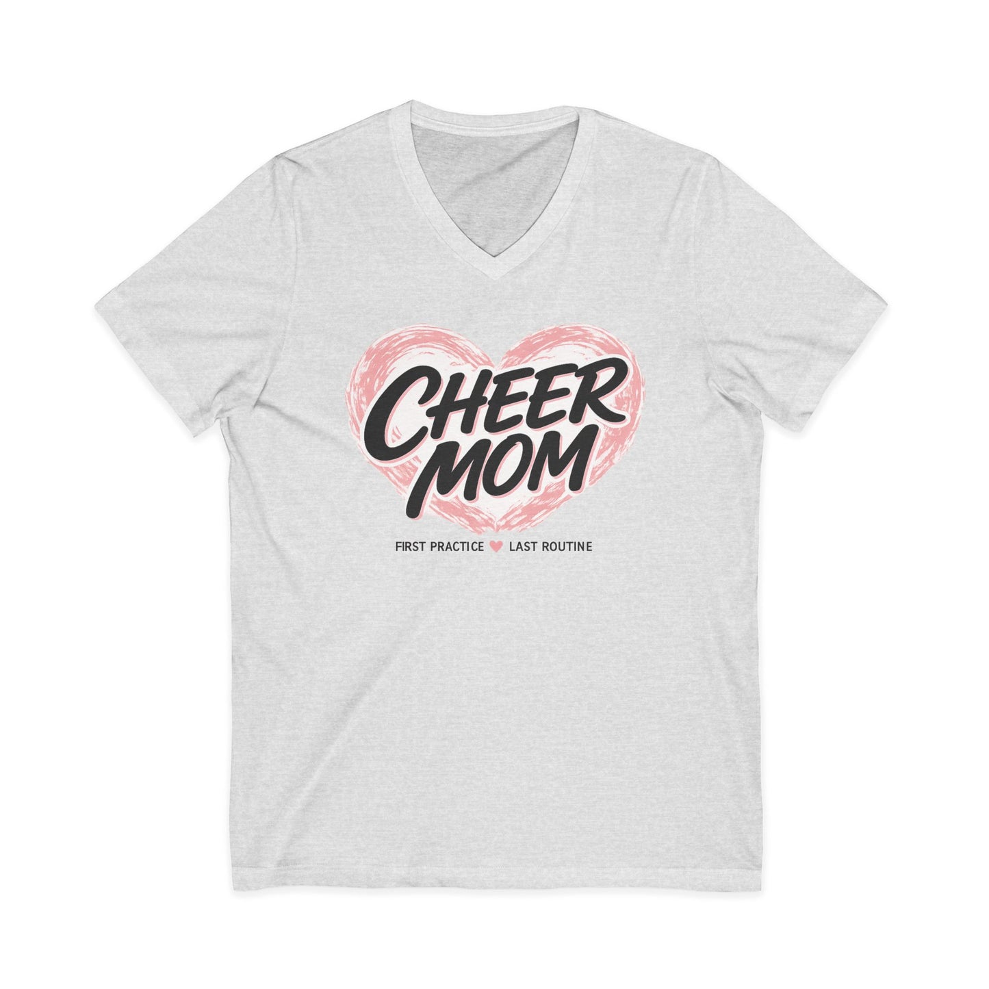 Cheer mom Jersey Short Sleeve V-Neck Tee