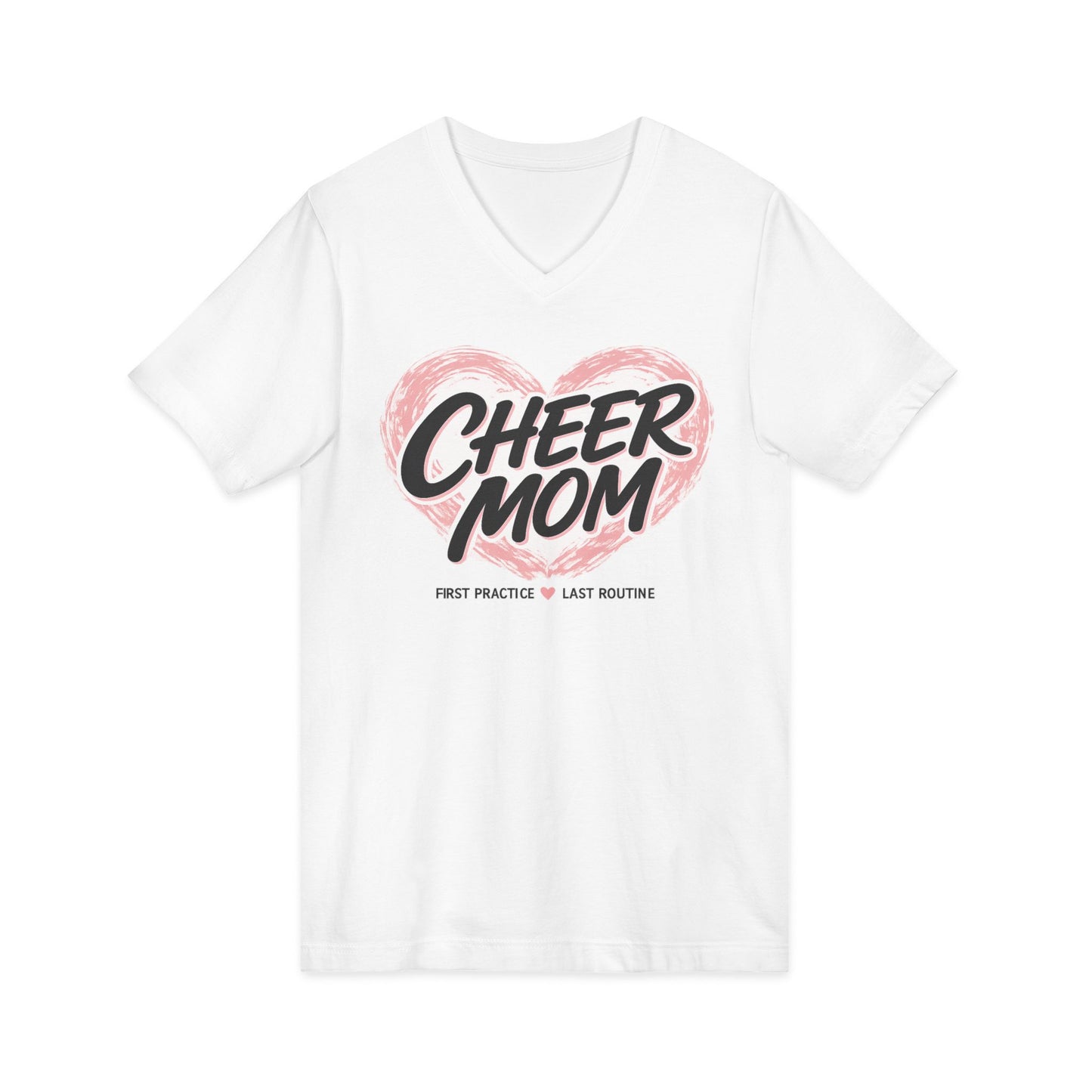 Cheer mom Jersey Short Sleeve V-Neck Tee