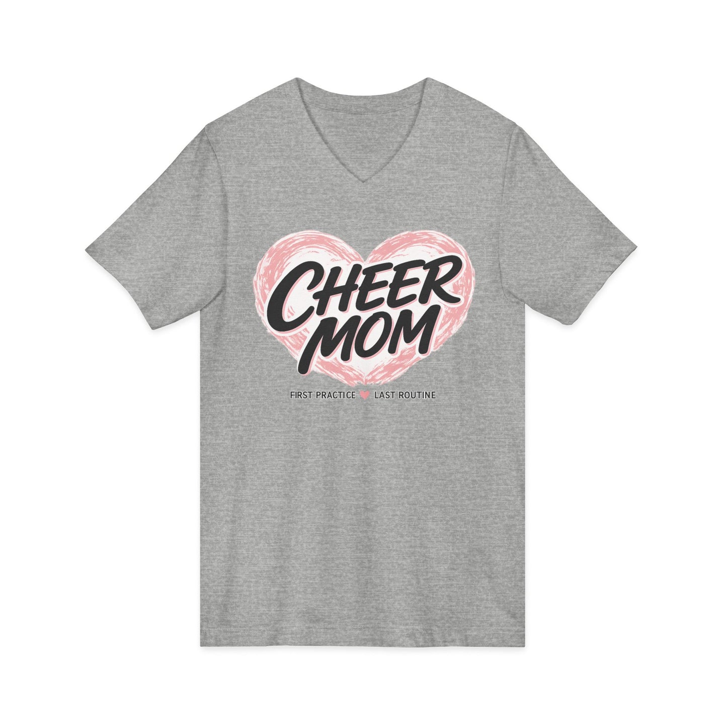 Cheer mom Jersey Short Sleeve V-Neck Tee