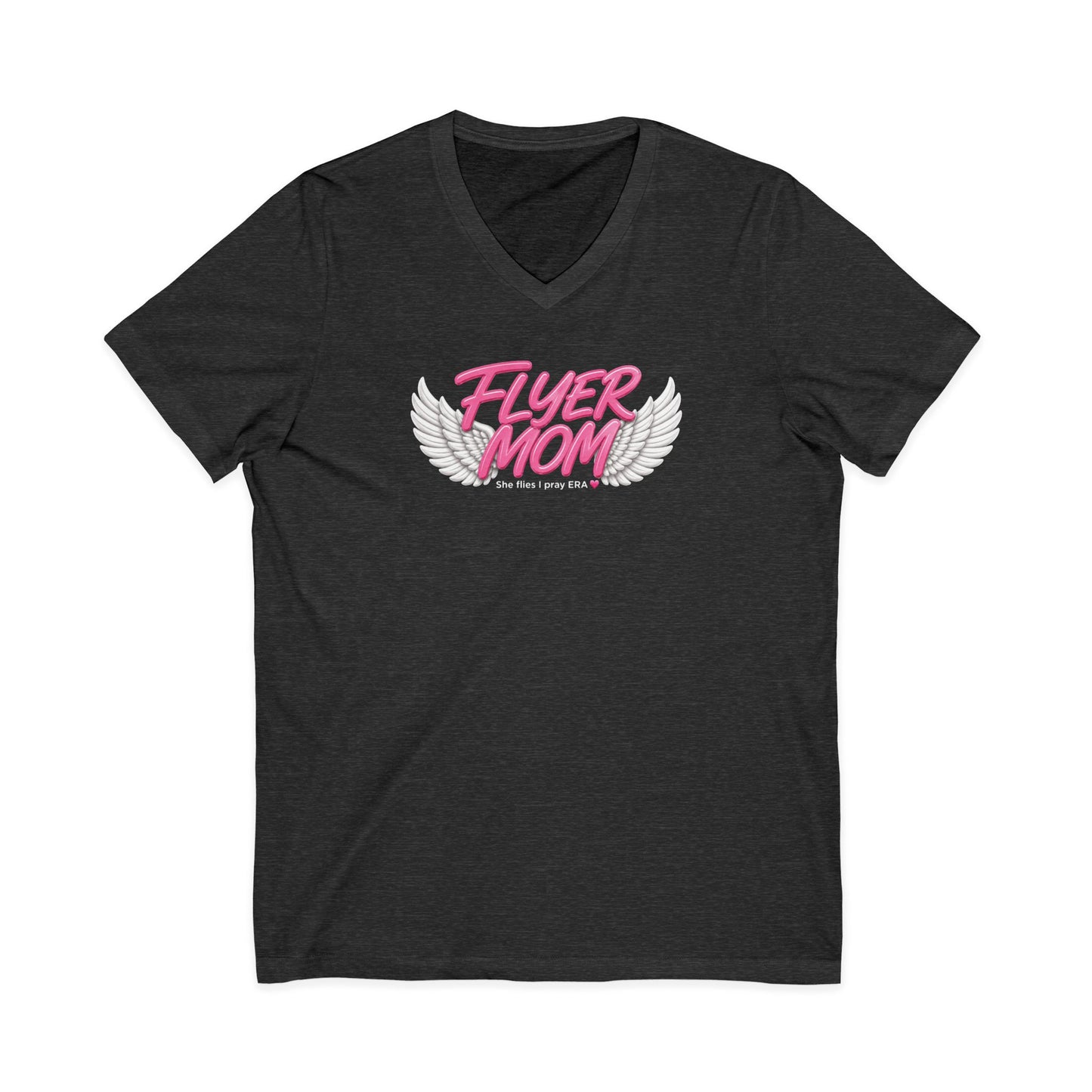 Flyer mom Jersey Short Sleeve V-Neck Tee