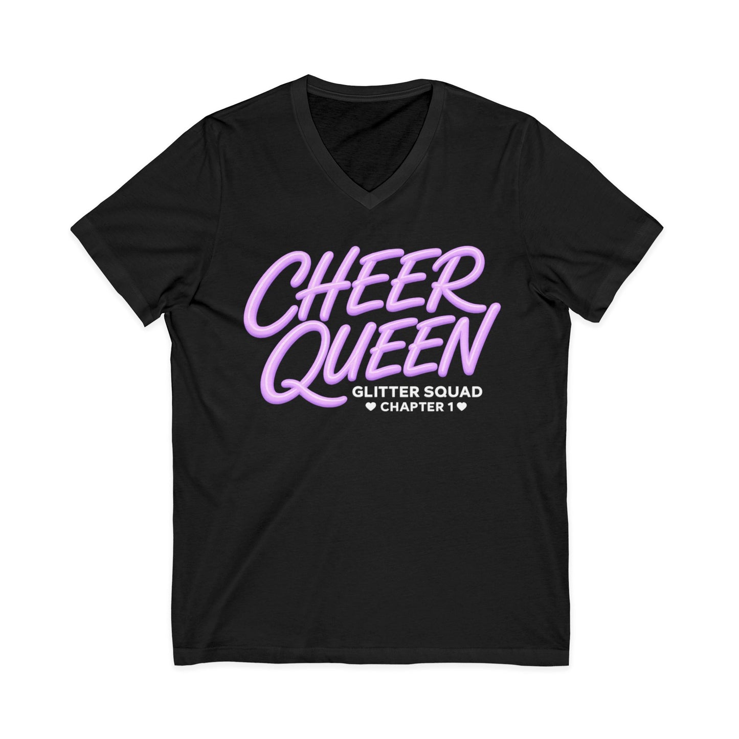 Cheer QueenJersey Short Sleeve V-Neck Tee