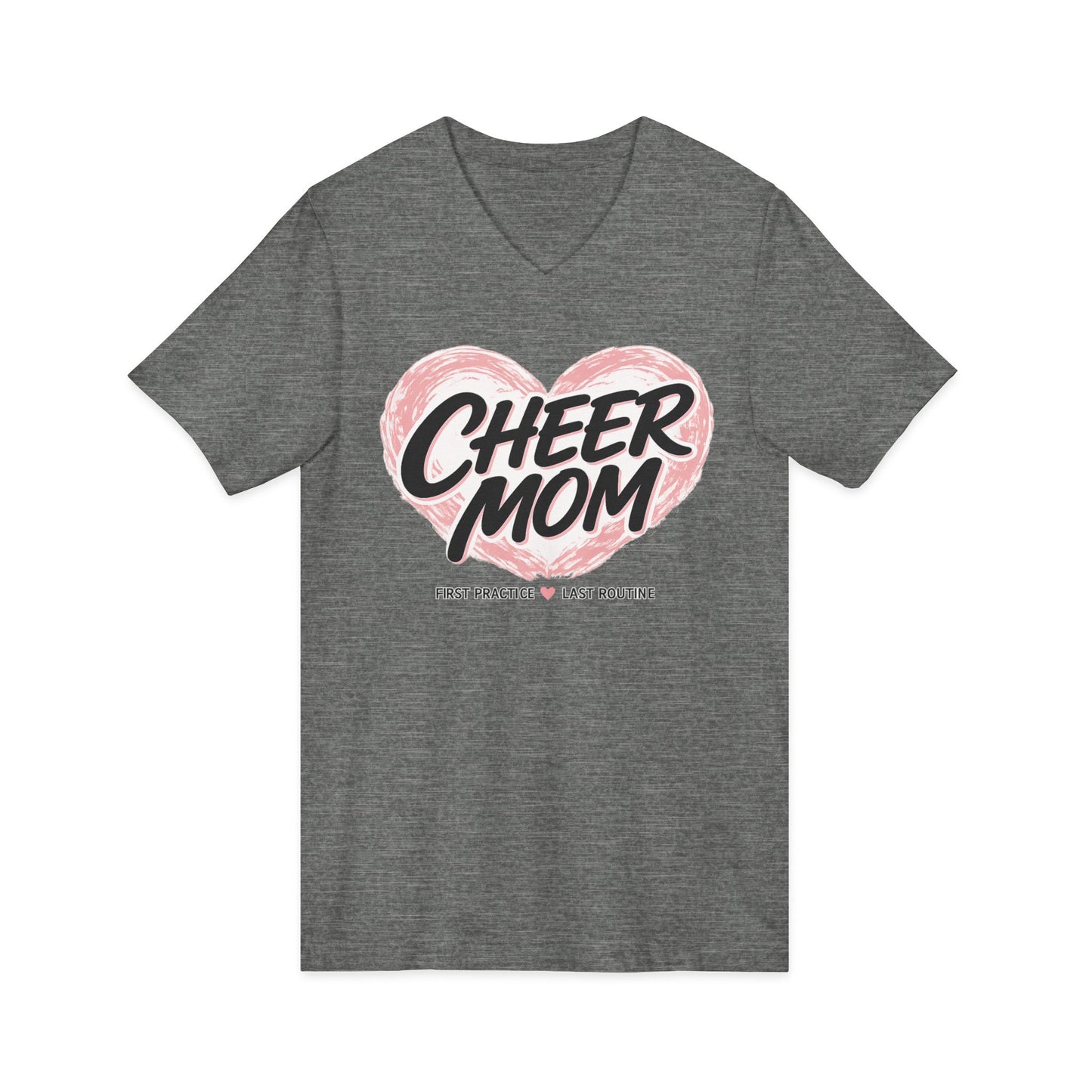 Cheer mom Jersey Short Sleeve V-Neck Tee