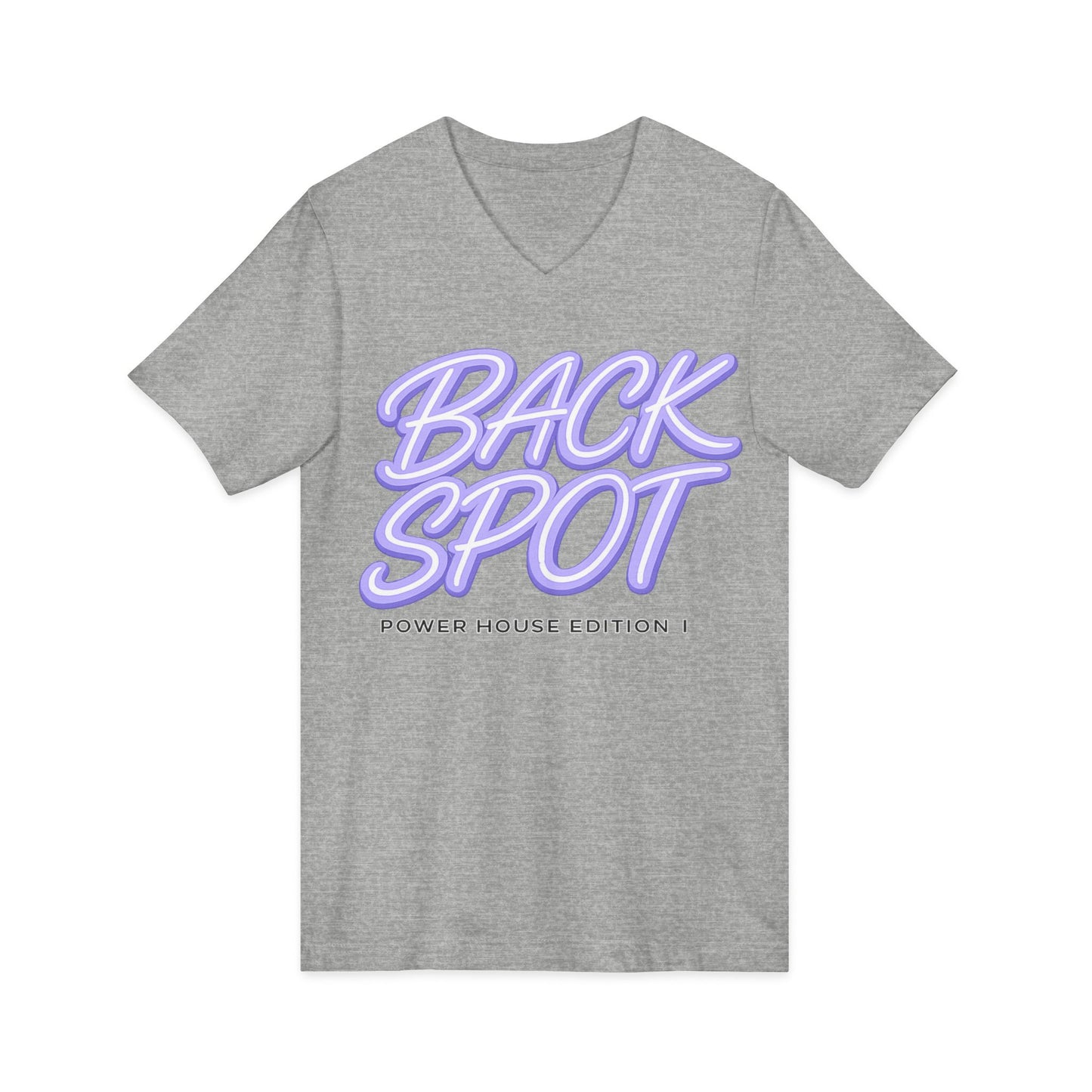 Back spot Jersey Short Sleeve V-Neck Tee