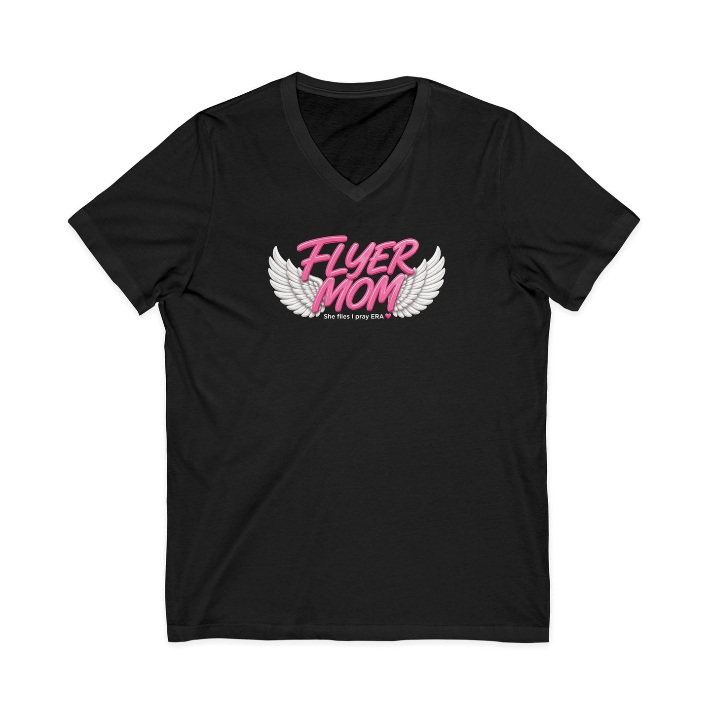 Flyer mom Jersey Short Sleeve V-Neck Tee