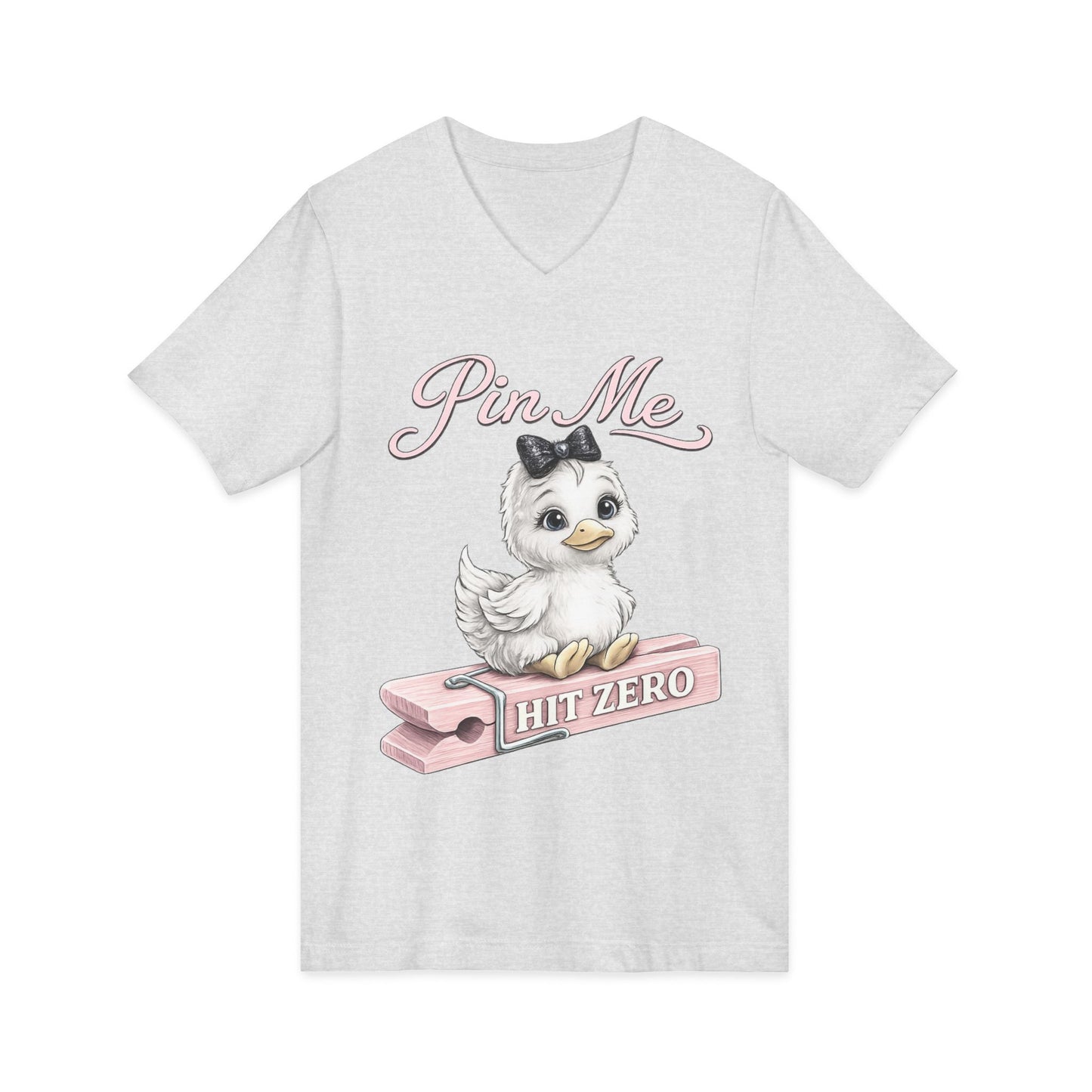 Pin me Jersey Short Sleeve V-Neck Tee