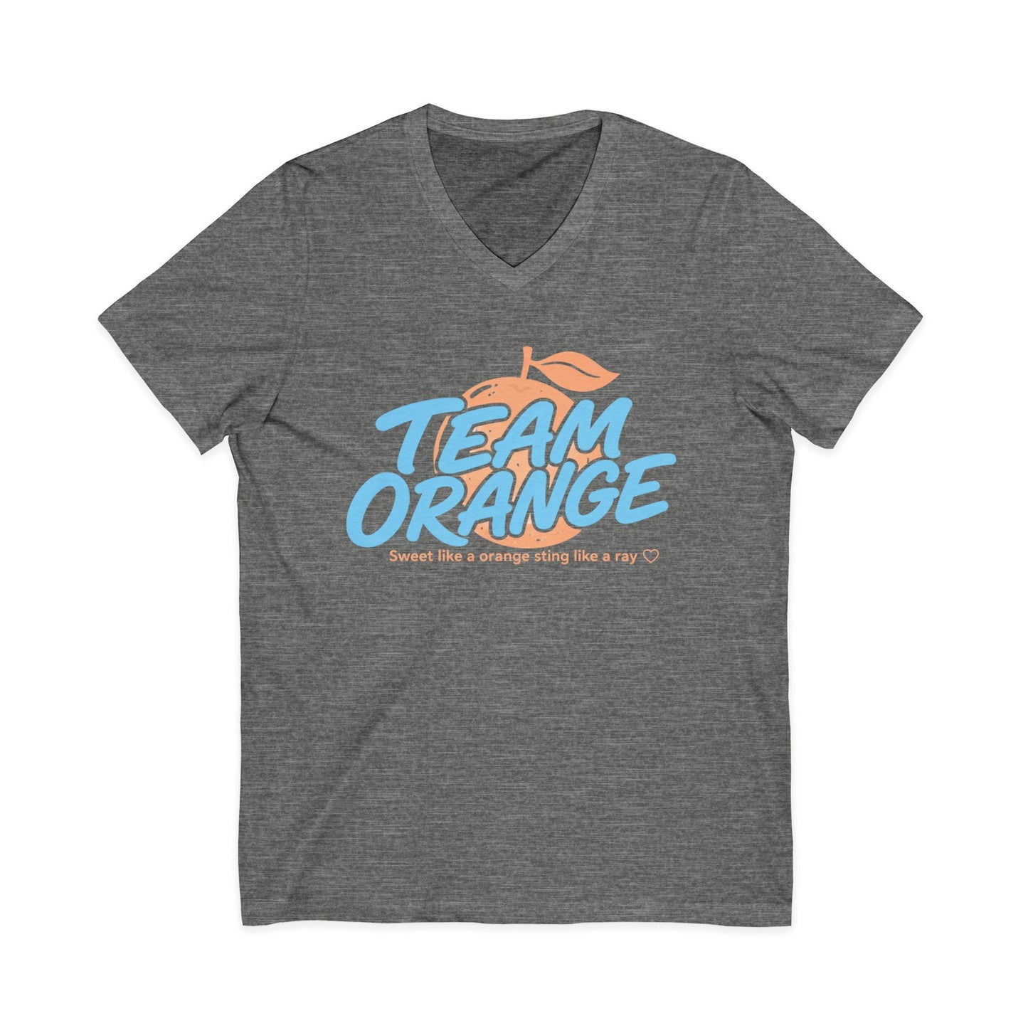 Tribute team orange Jersey Short Sleeve V-Neck Tee