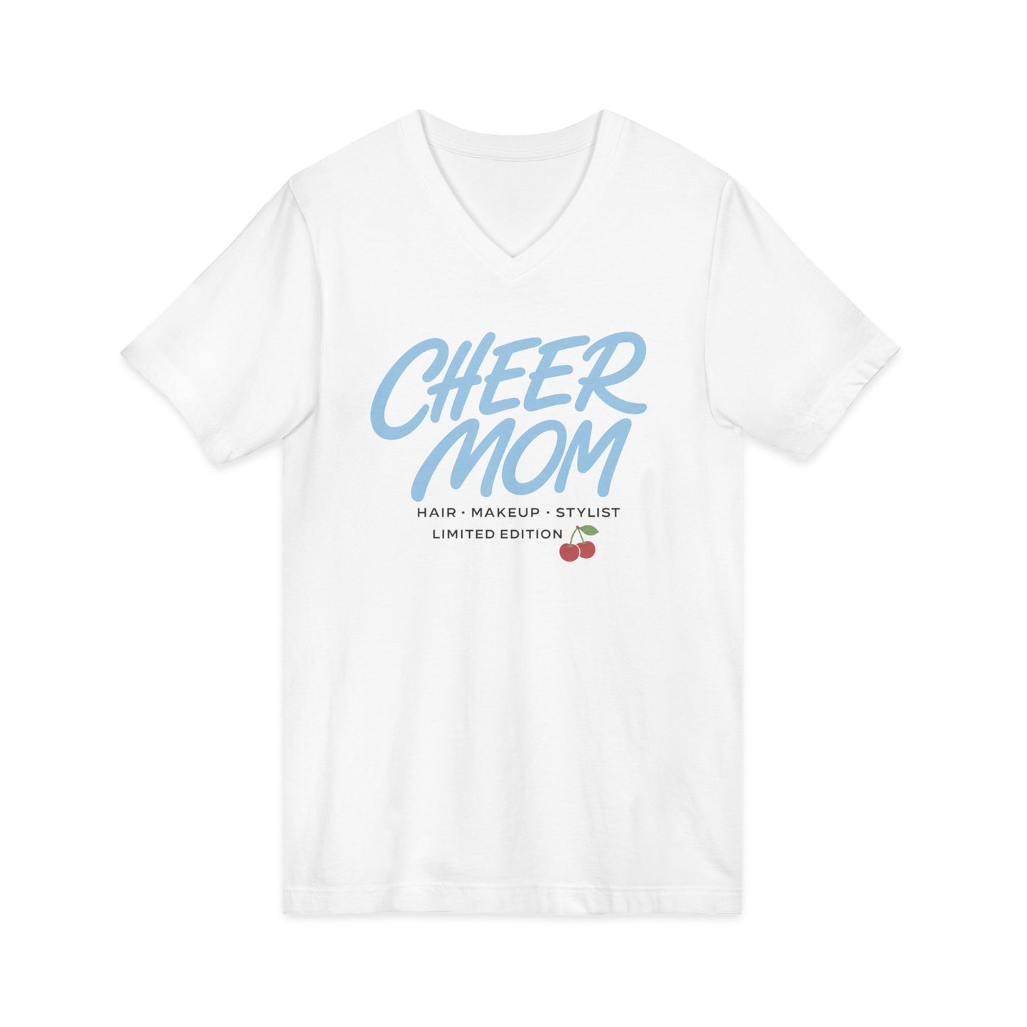 Cheer mom Jersey Short Sleeve V-Neck Tee