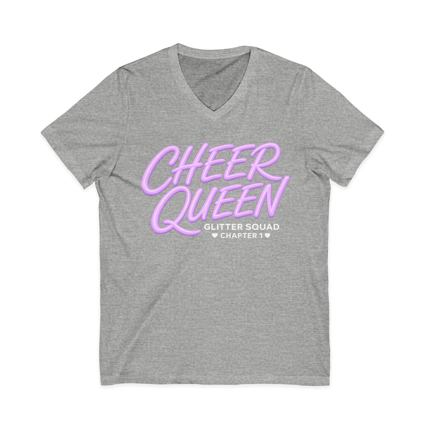 Cheer QueenJersey Short Sleeve V-Neck Tee