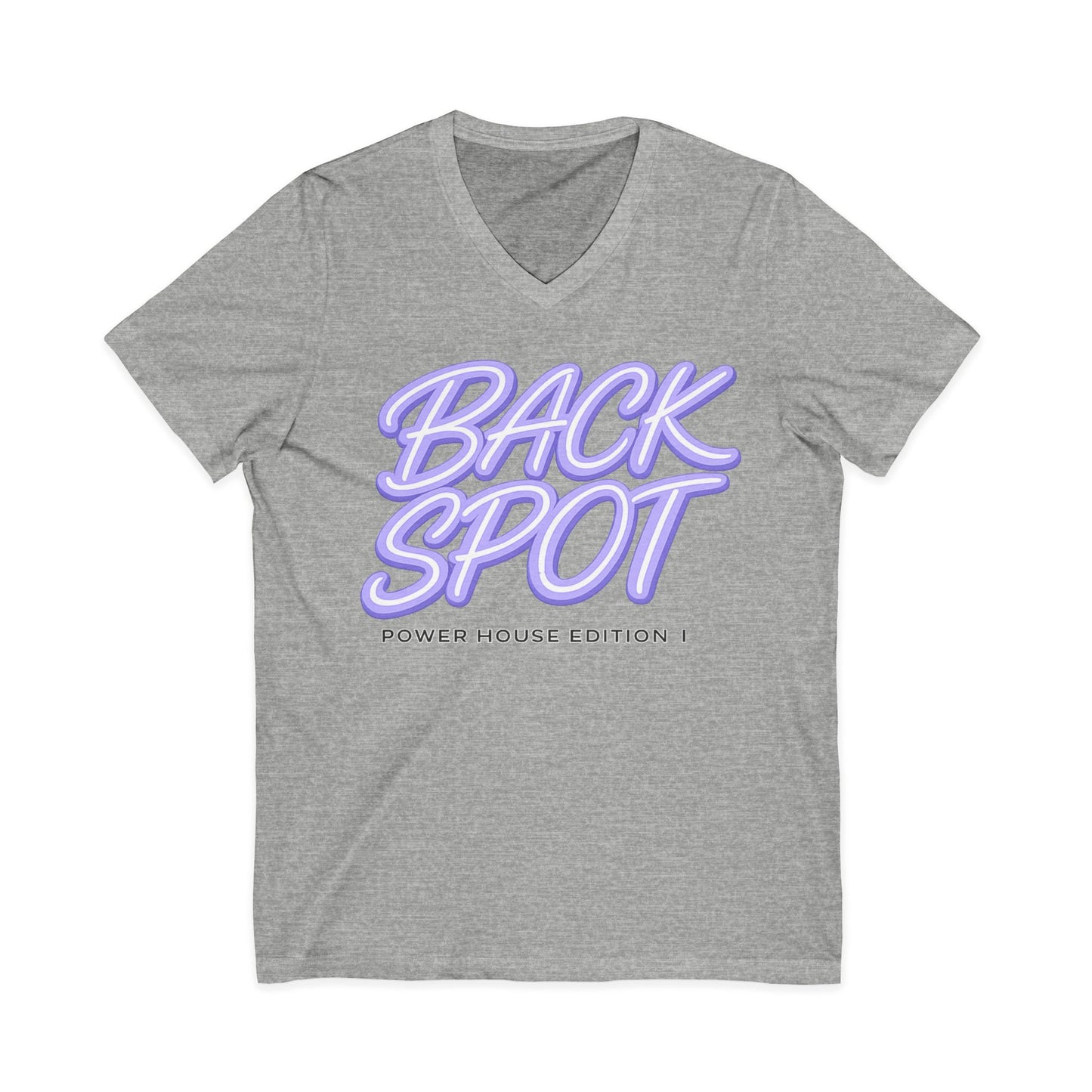 Back spot Jersey Short Sleeve V-Neck Tee