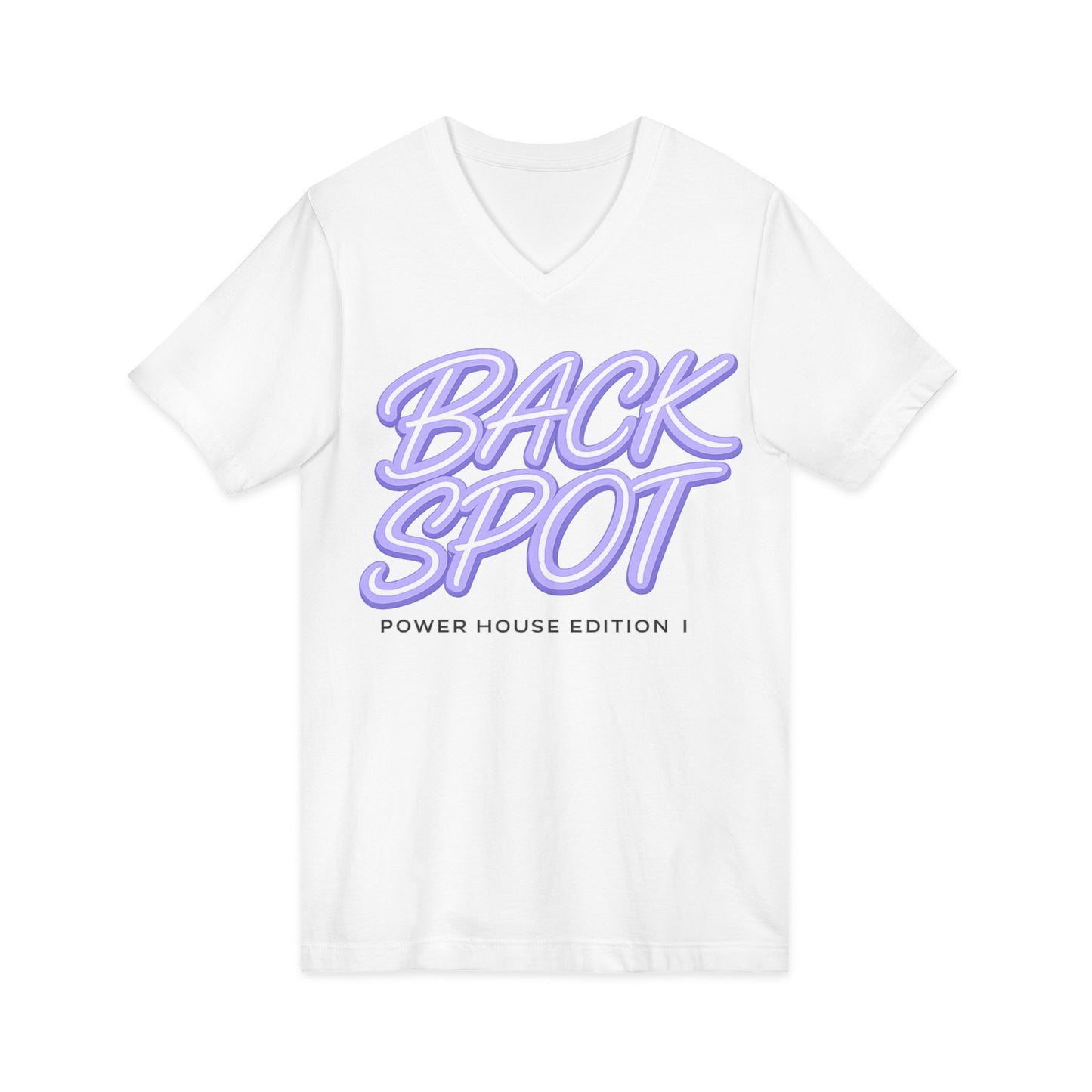 Back spot Jersey Short Sleeve V-Neck Tee