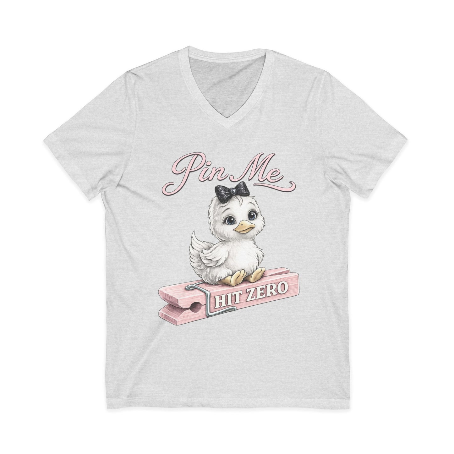 Pin me Jersey Short Sleeve V-Neck Tee