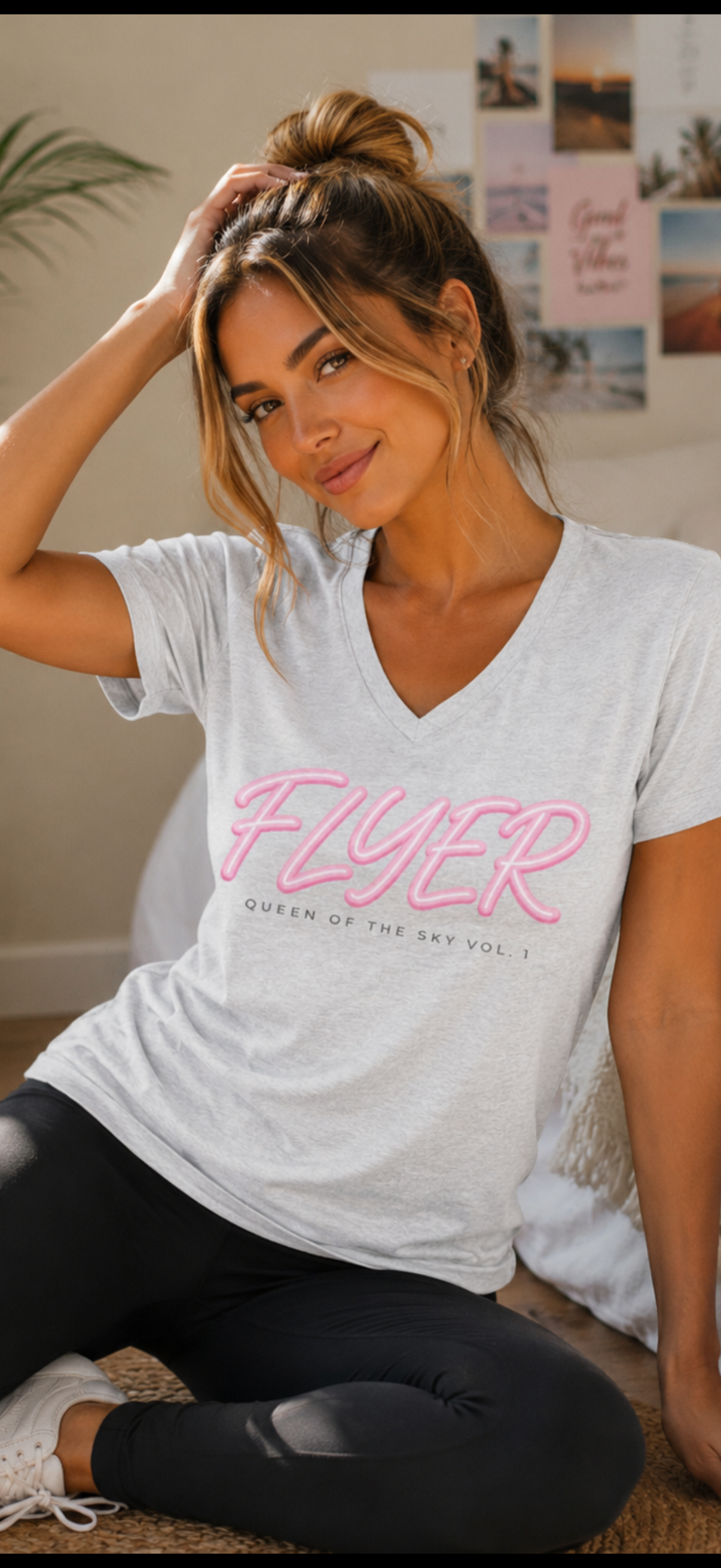 Flyer Jersey Short Sleeve V-Neck Tee