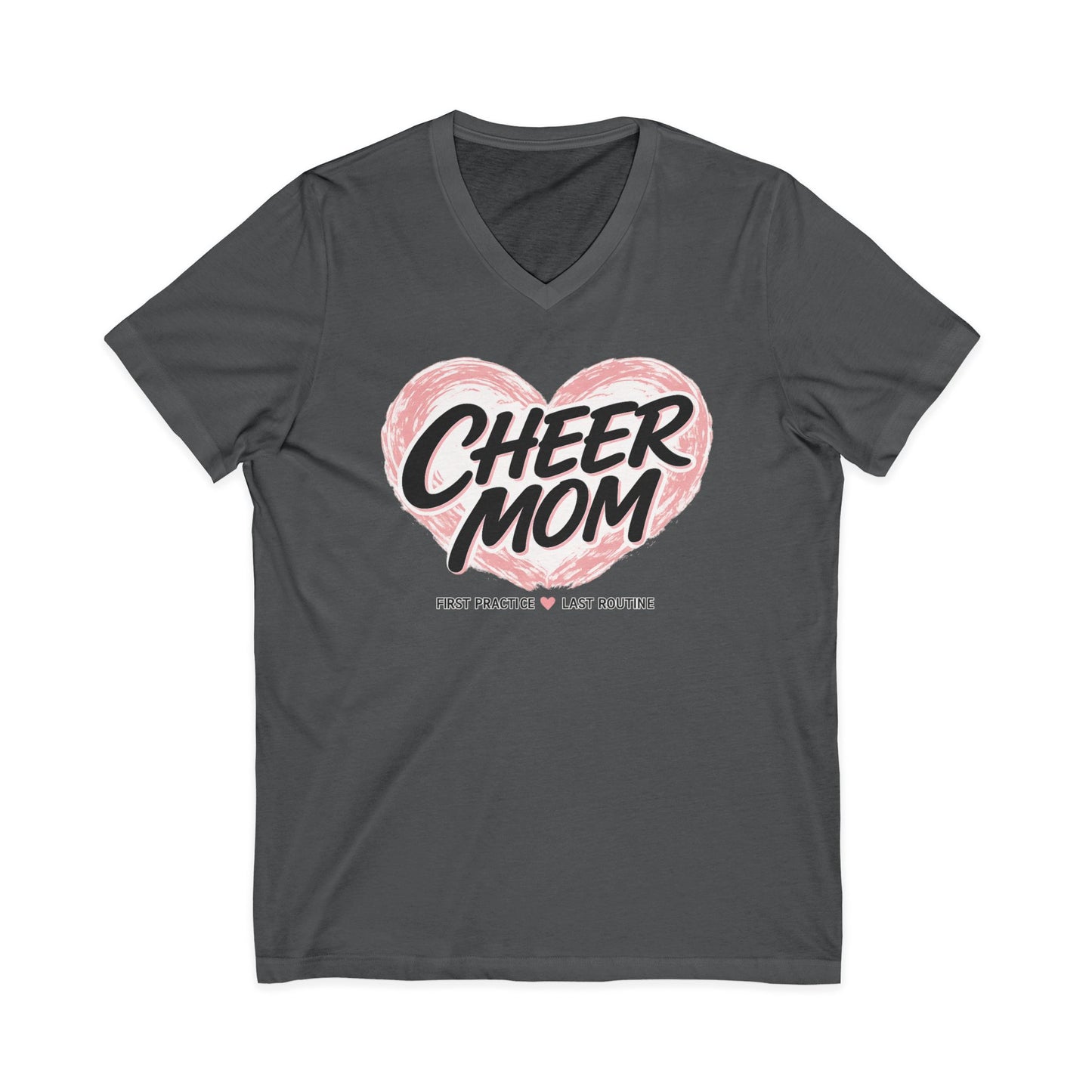 Cheer mom Jersey Short Sleeve V-Neck Tee