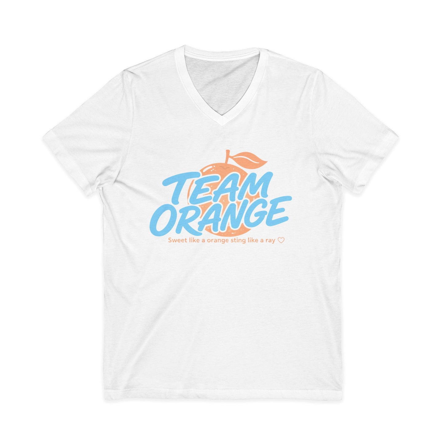 Tribute team orange Jersey Short Sleeve V-Neck Tee