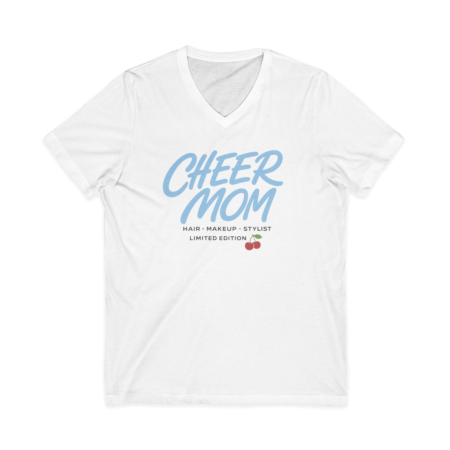 Cheer mom Jersey Short Sleeve V-Neck Tee