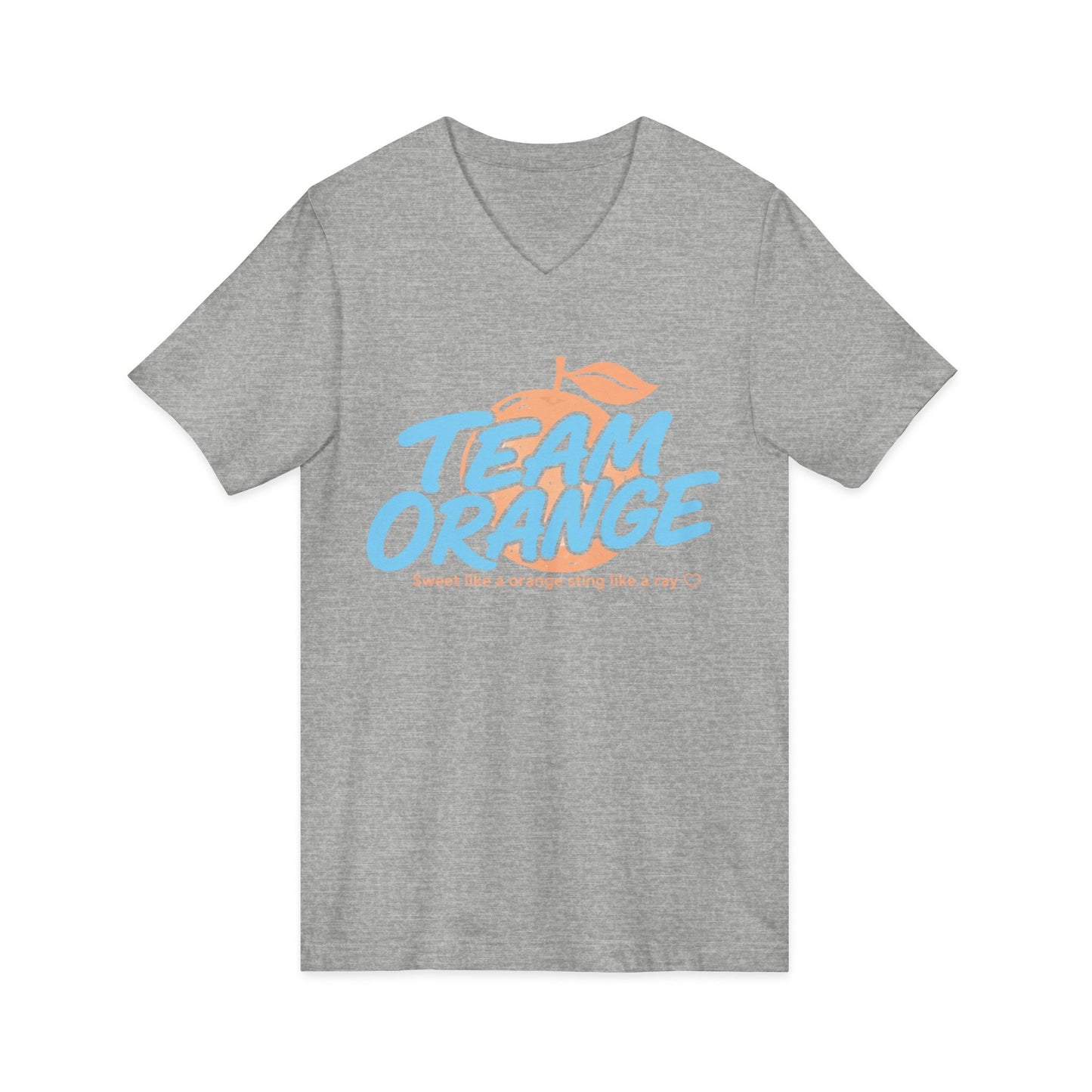 Tribute team orange Jersey Short Sleeve V-Neck Tee