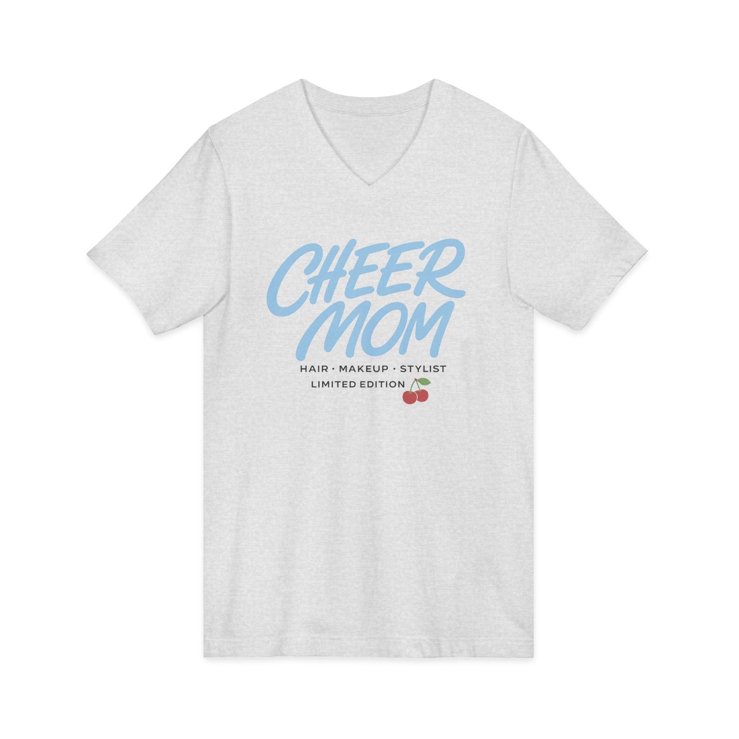 Cheer mom Jersey Short Sleeve V-Neck Tee