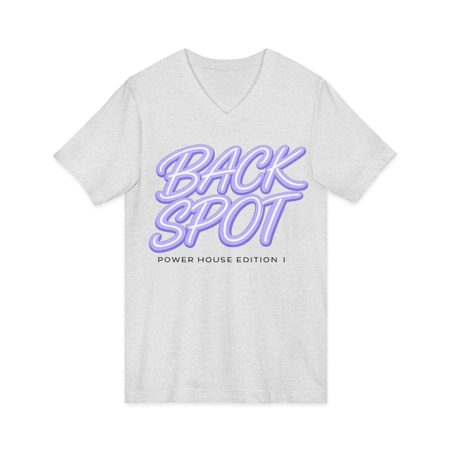 Back spot Jersey Short Sleeve V-Neck Tee