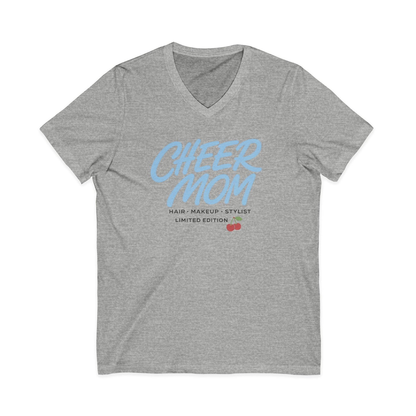 Cheer mom Jersey Short Sleeve V-Neck Tee