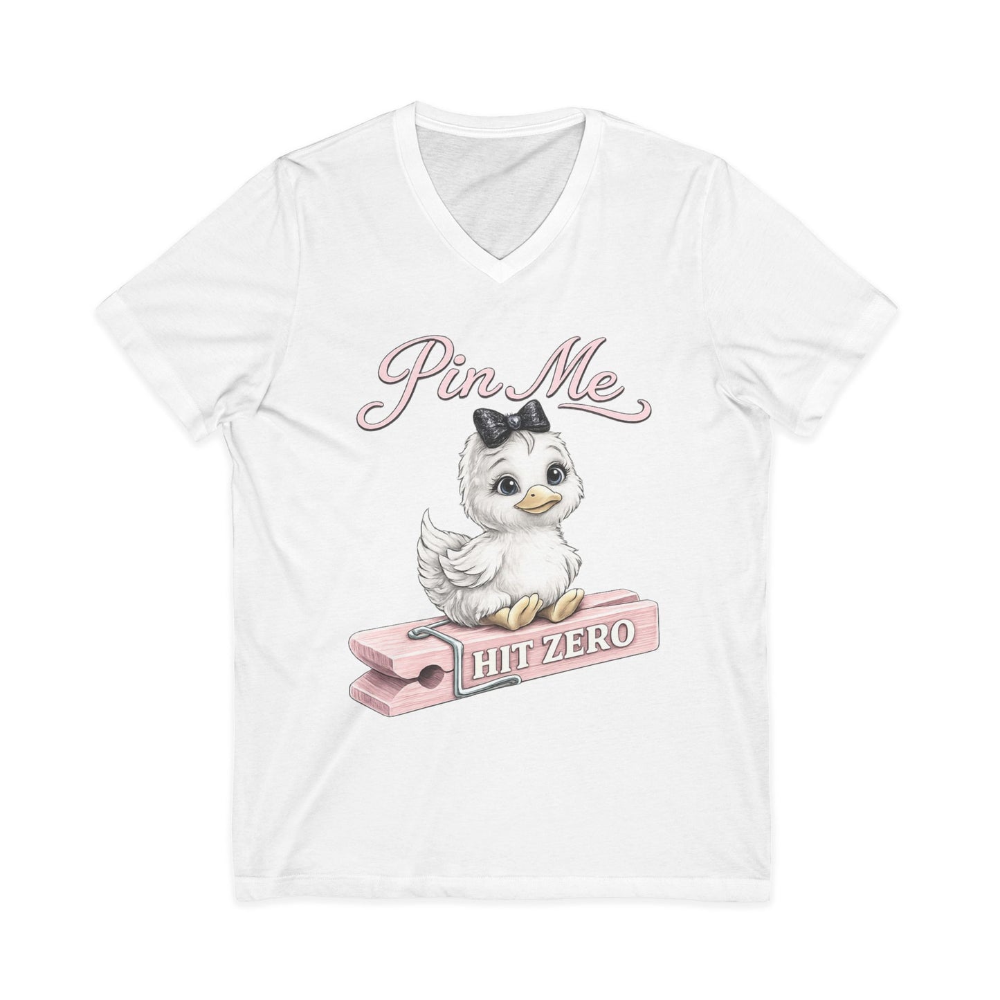 Pin me Jersey Short Sleeve V-Neck Tee
