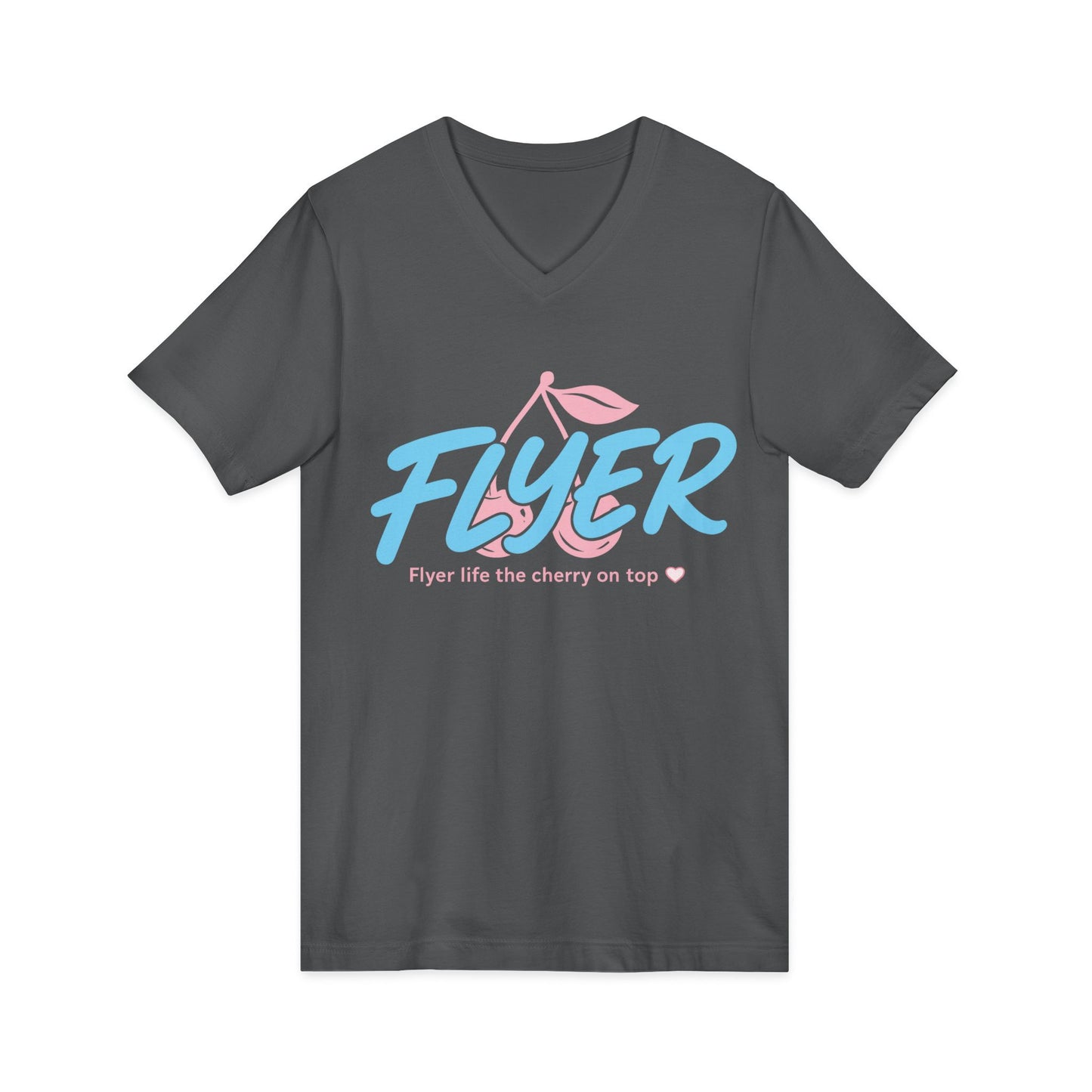 Flyer cherry on top Jersey Short Sleeve V-Neck Tee