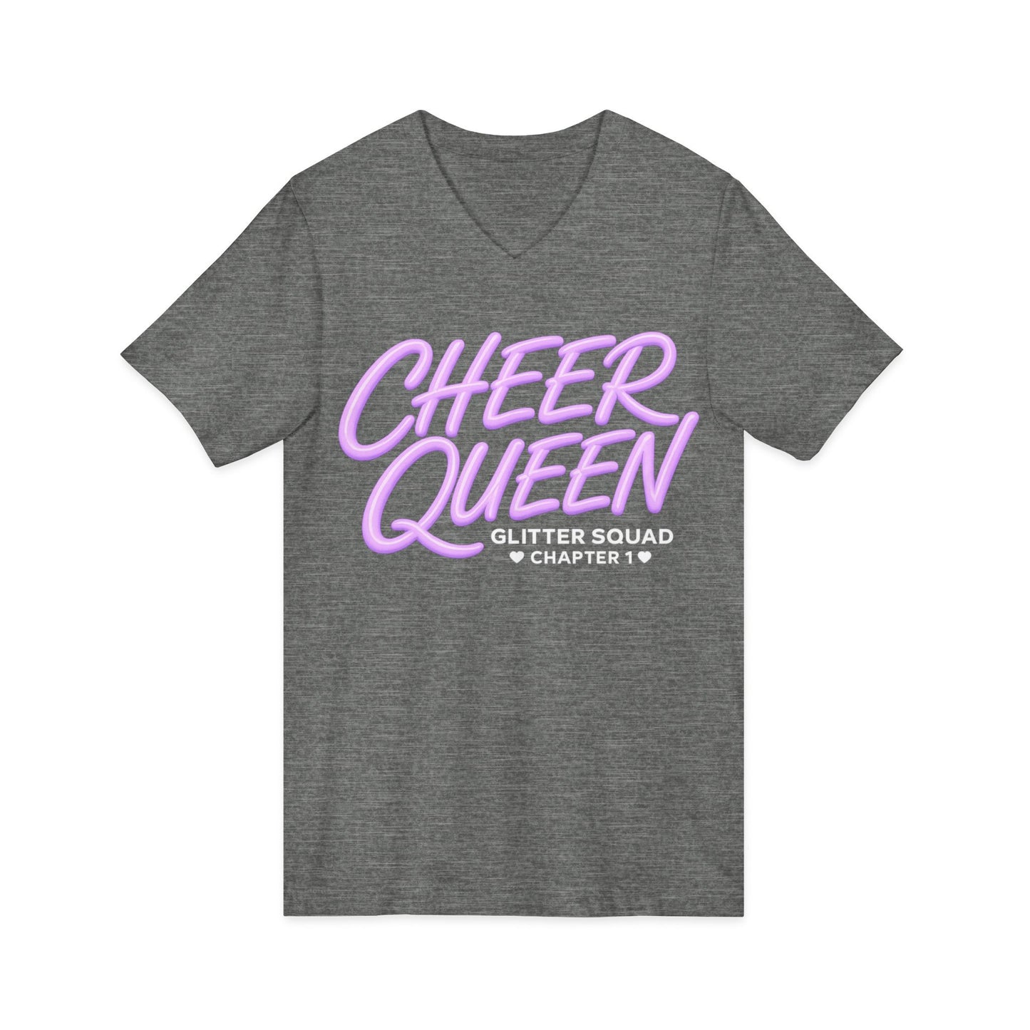 Cheer QueenJersey Short Sleeve V-Neck Tee