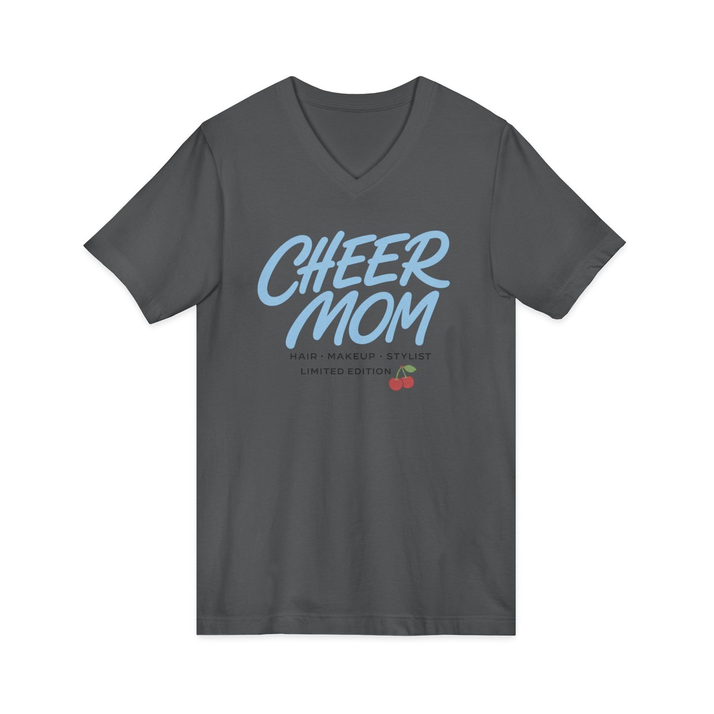 Cheer mom Jersey Short Sleeve V-Neck Tee