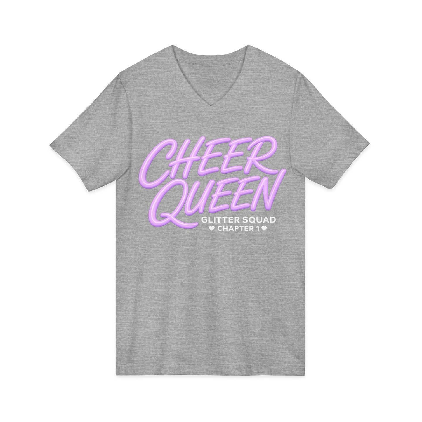 Cheer QueenJersey Short Sleeve V-Neck Tee