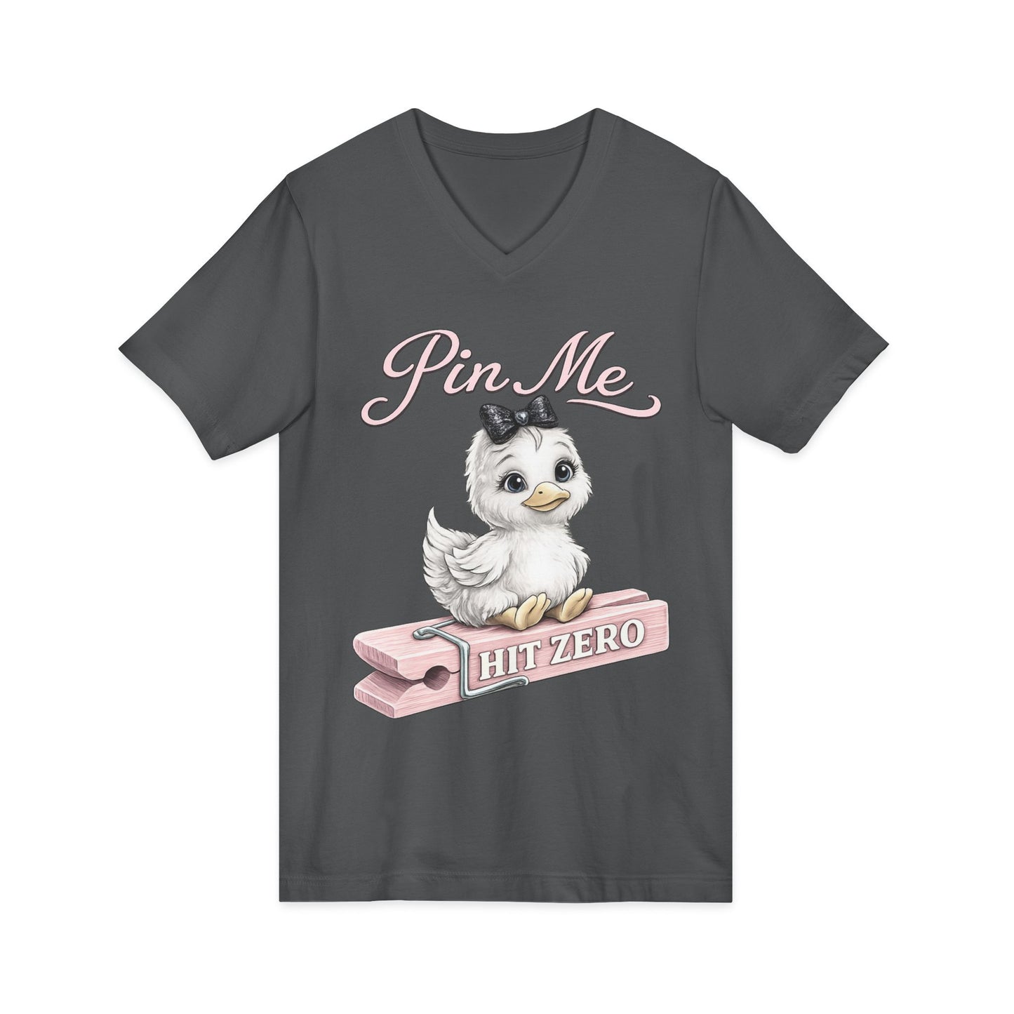 Pin me Jersey Short Sleeve V-Neck Tee