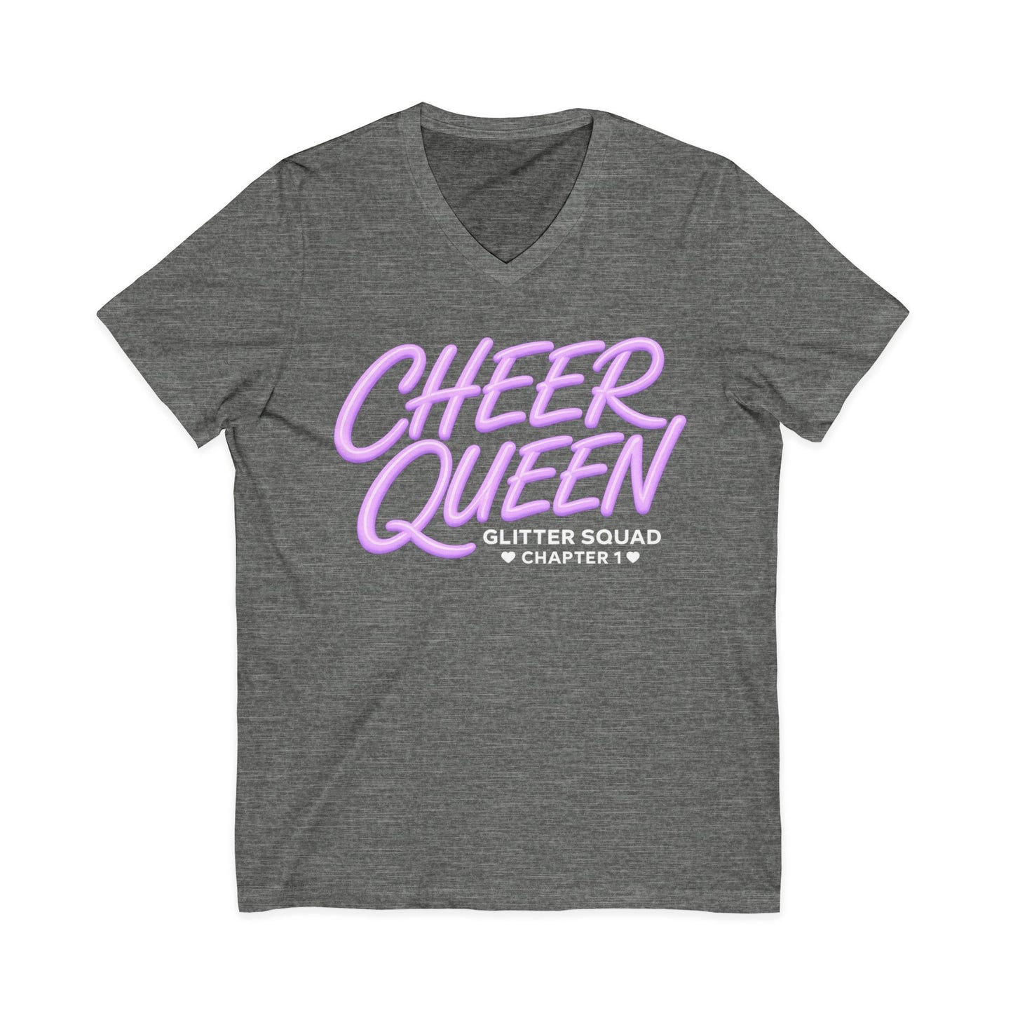 Cheer QueenJersey Short Sleeve V-Neck Tee