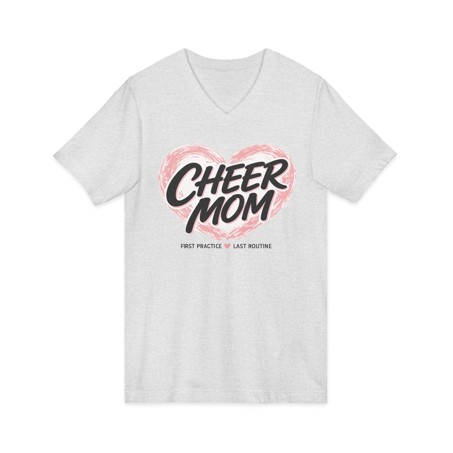 Cheer mom Jersey Short Sleeve V-Neck Tee