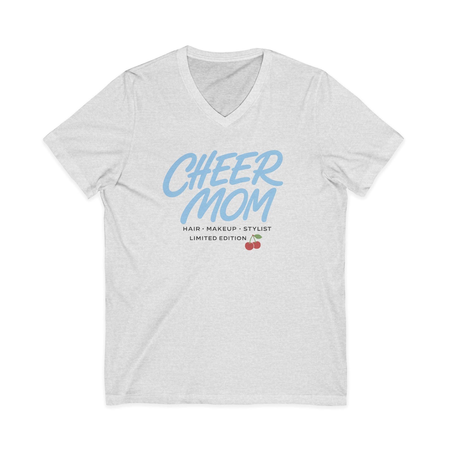 Cheer mom Jersey Short Sleeve V-Neck Tee
