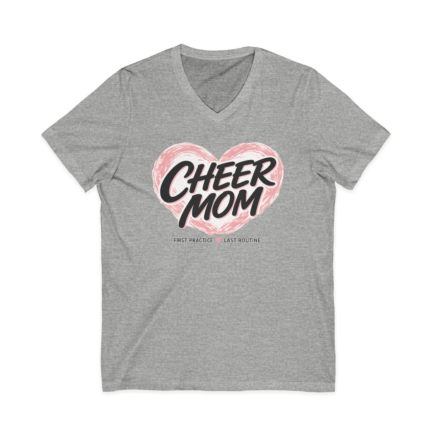 Cheer mom Jersey Short Sleeve V-Neck Tee