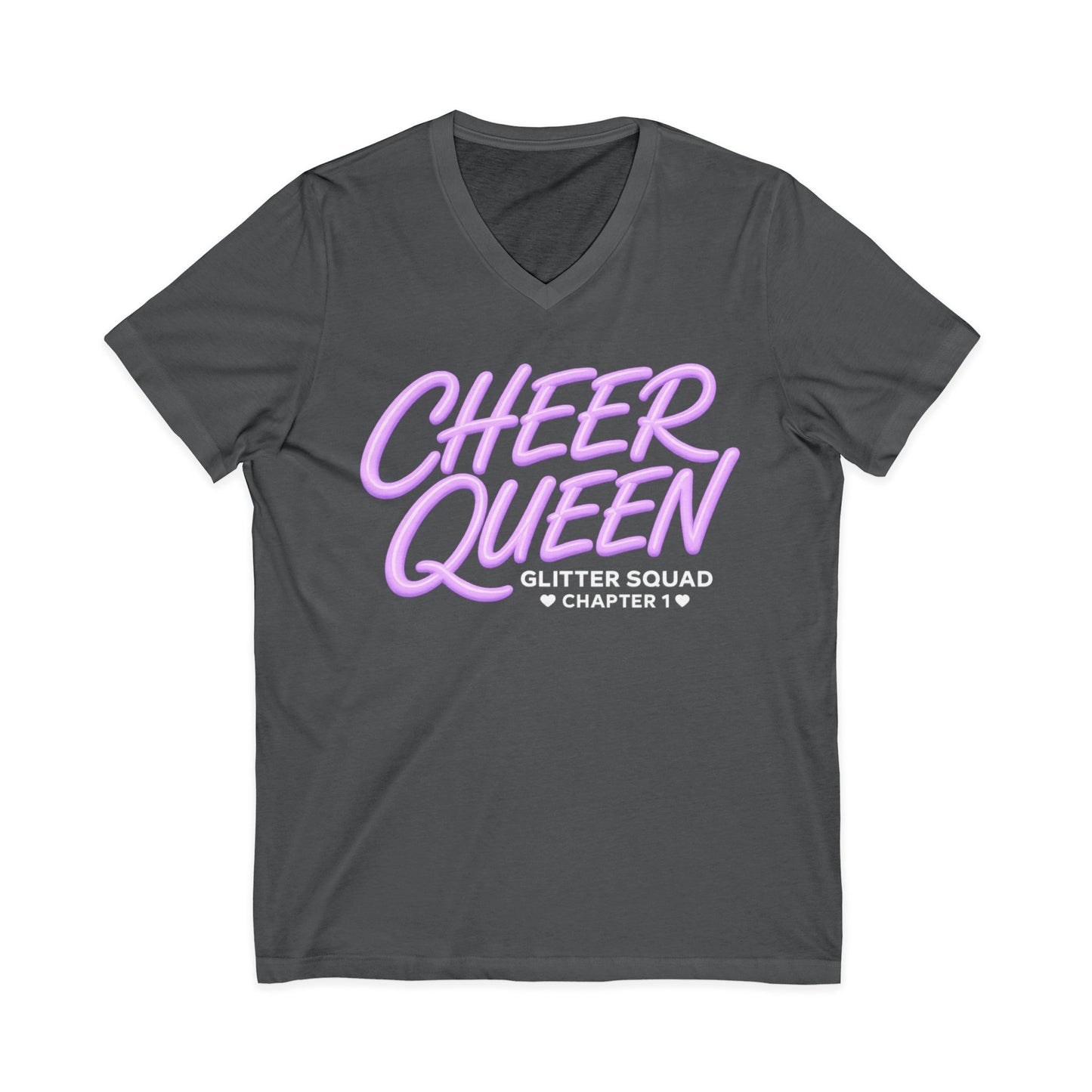 Cheer QueenJersey Short Sleeve V-Neck Tee