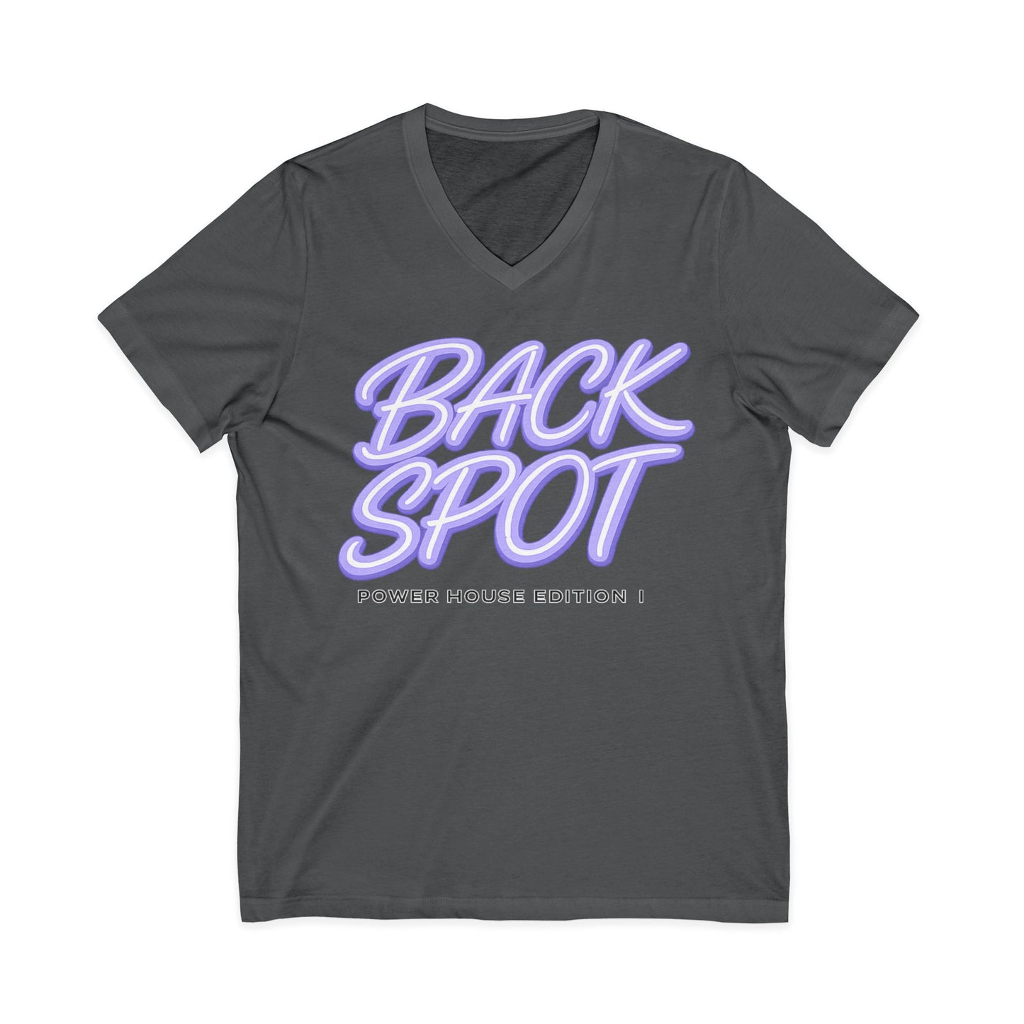 Back spot Jersey Short Sleeve V-Neck Tee