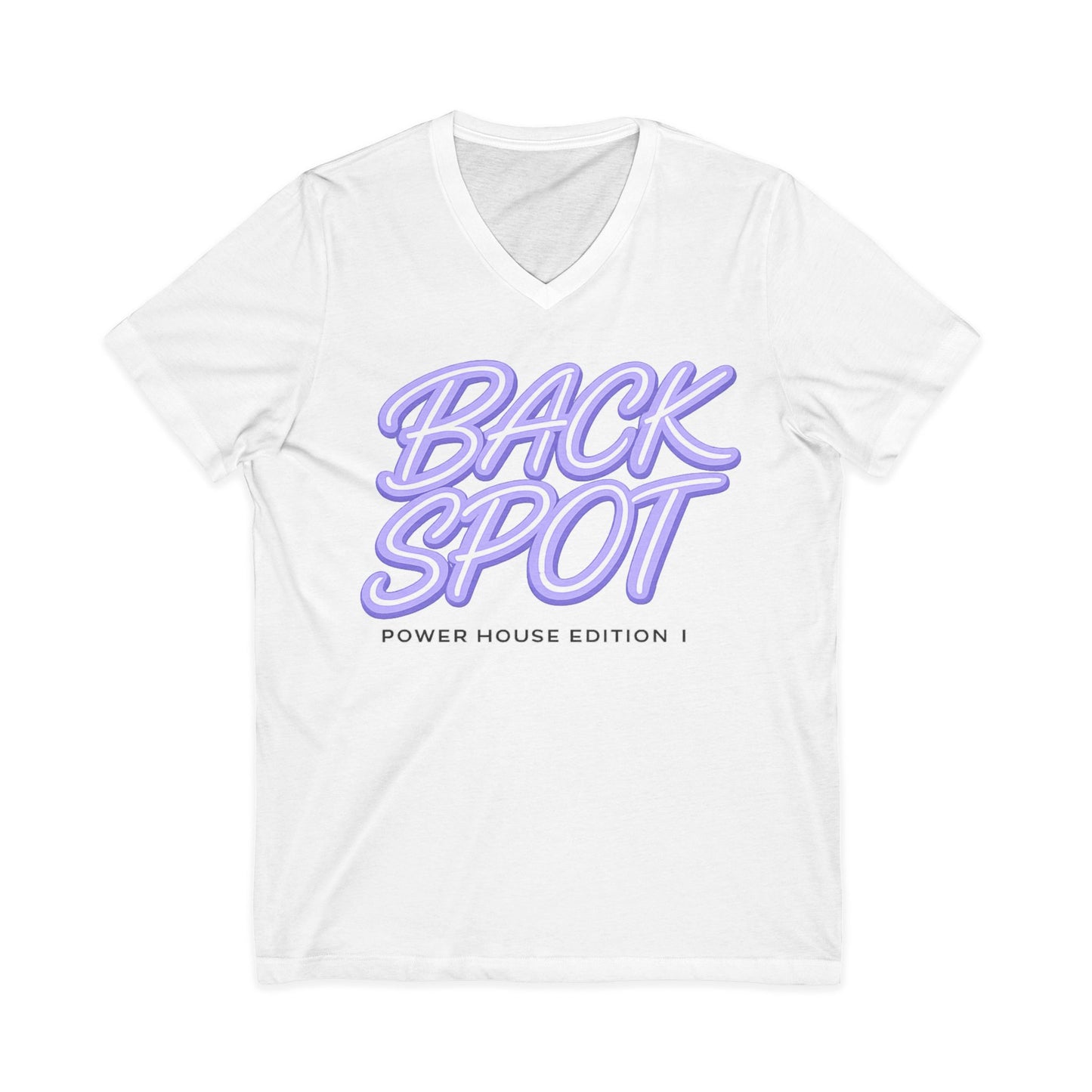 Back spot Jersey Short Sleeve V-Neck Tee